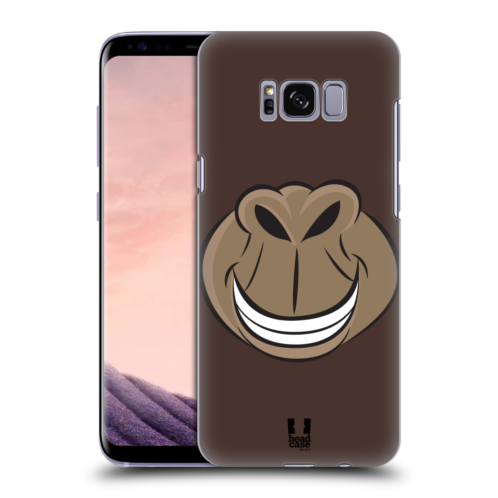 HEAD CASE plastový obal na mobil Samsung Galaxy S8 vzor Zvířecí úsměv opice hnědá