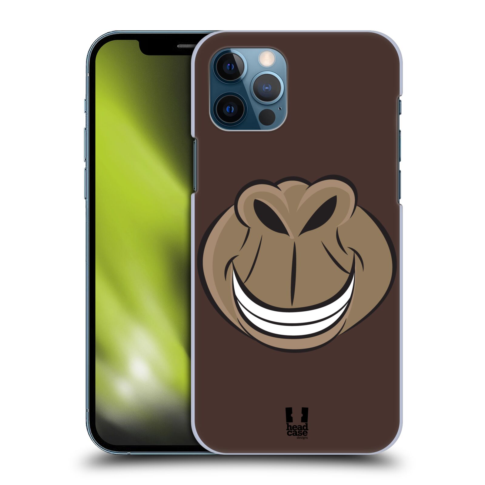 HEAD CASE plastový obal na mobil Apple Iphone 12 / Iphone 12 PRO vzor Zvířecí úsměv opice hnědá