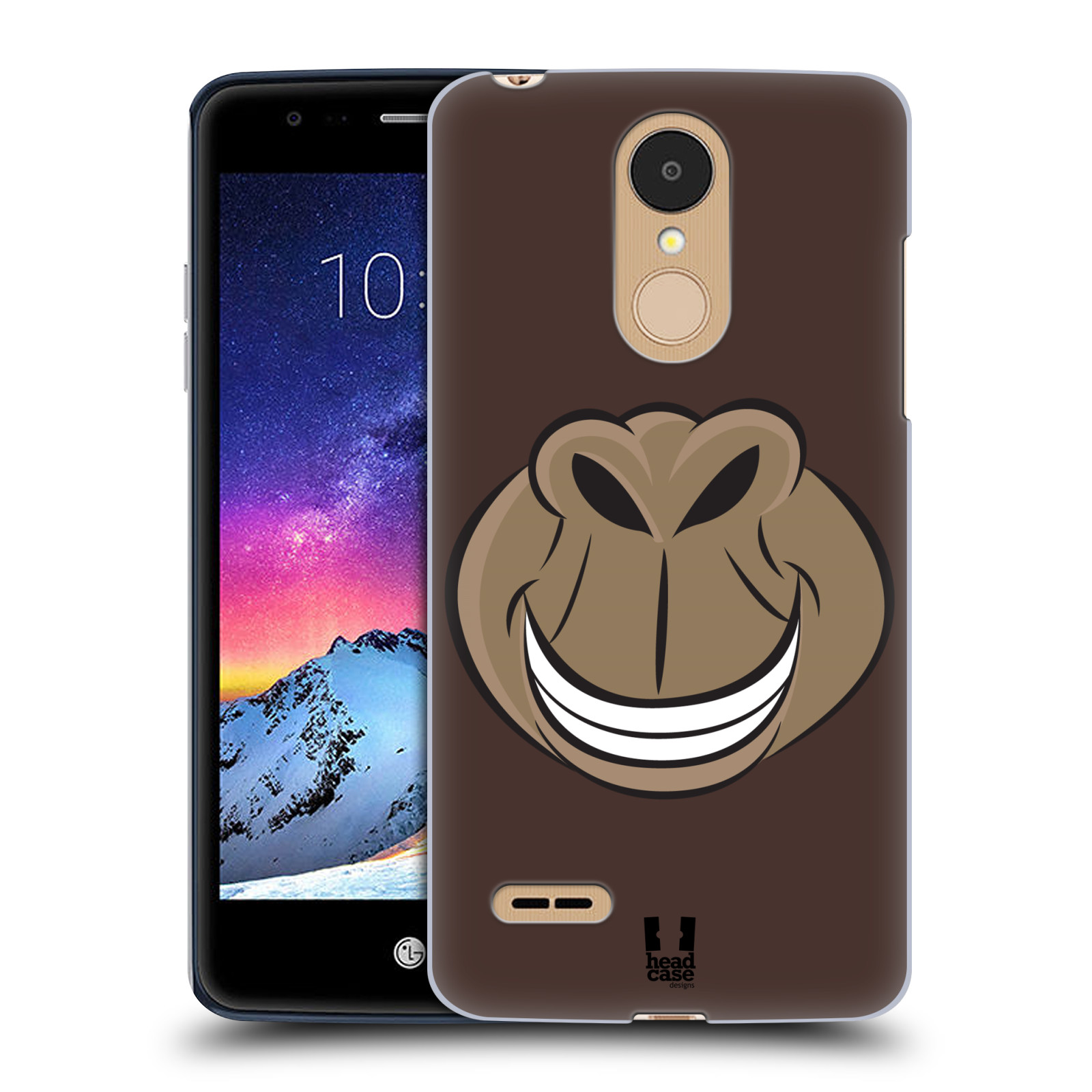 HEAD CASE plastový obal na mobil LG K9 / K8 2018 vzor Zvířecí úsměv opice hnědá