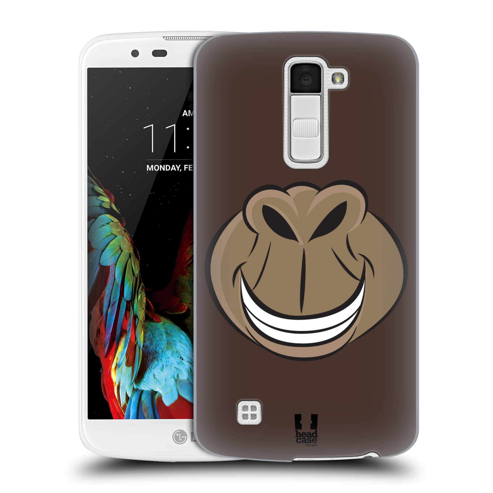 HEAD CASE plastový obal na mobil LG K10 vzor Zvířecí úsměv opice hnědá