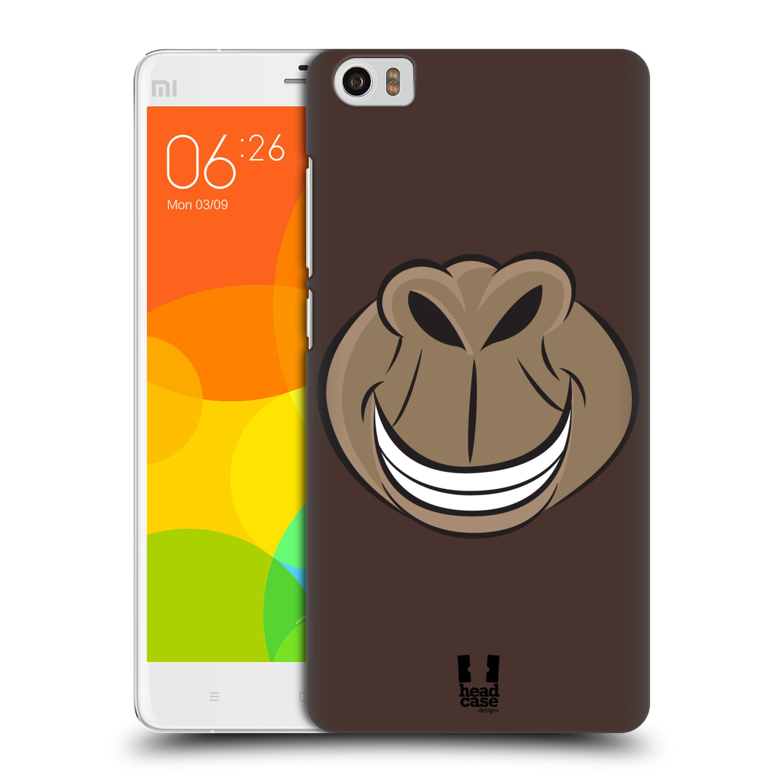 HEAD CASE pevný plastový obal na mobil XIAOMI Mi Note vzor Zvířecí úsměv opice hnědá