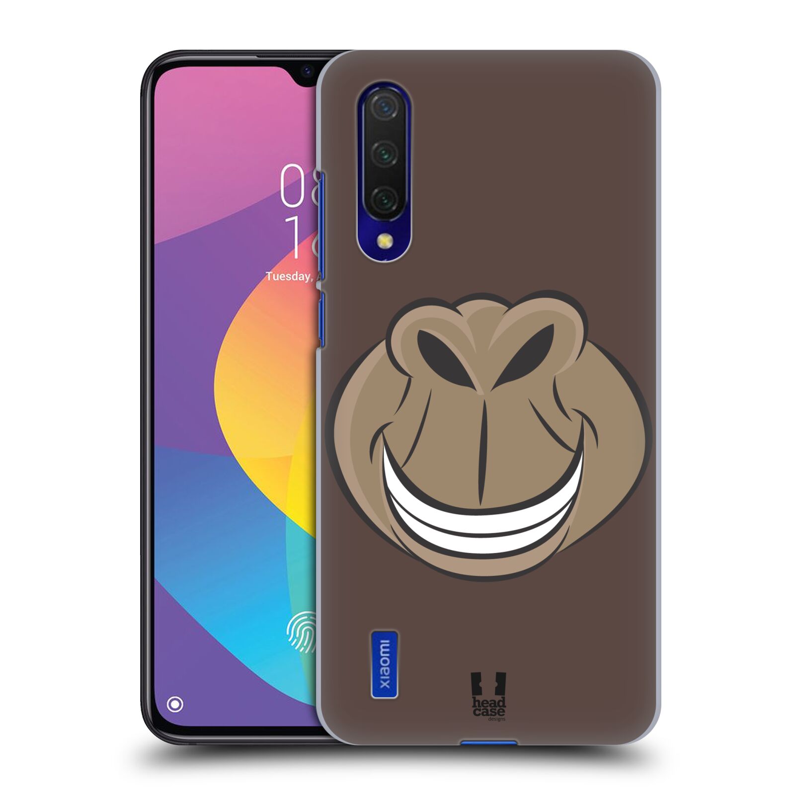 Zadní kryt na mobil Xiaomi MI 9 LITE vzor Zvířecí úsměv opice hnědá
