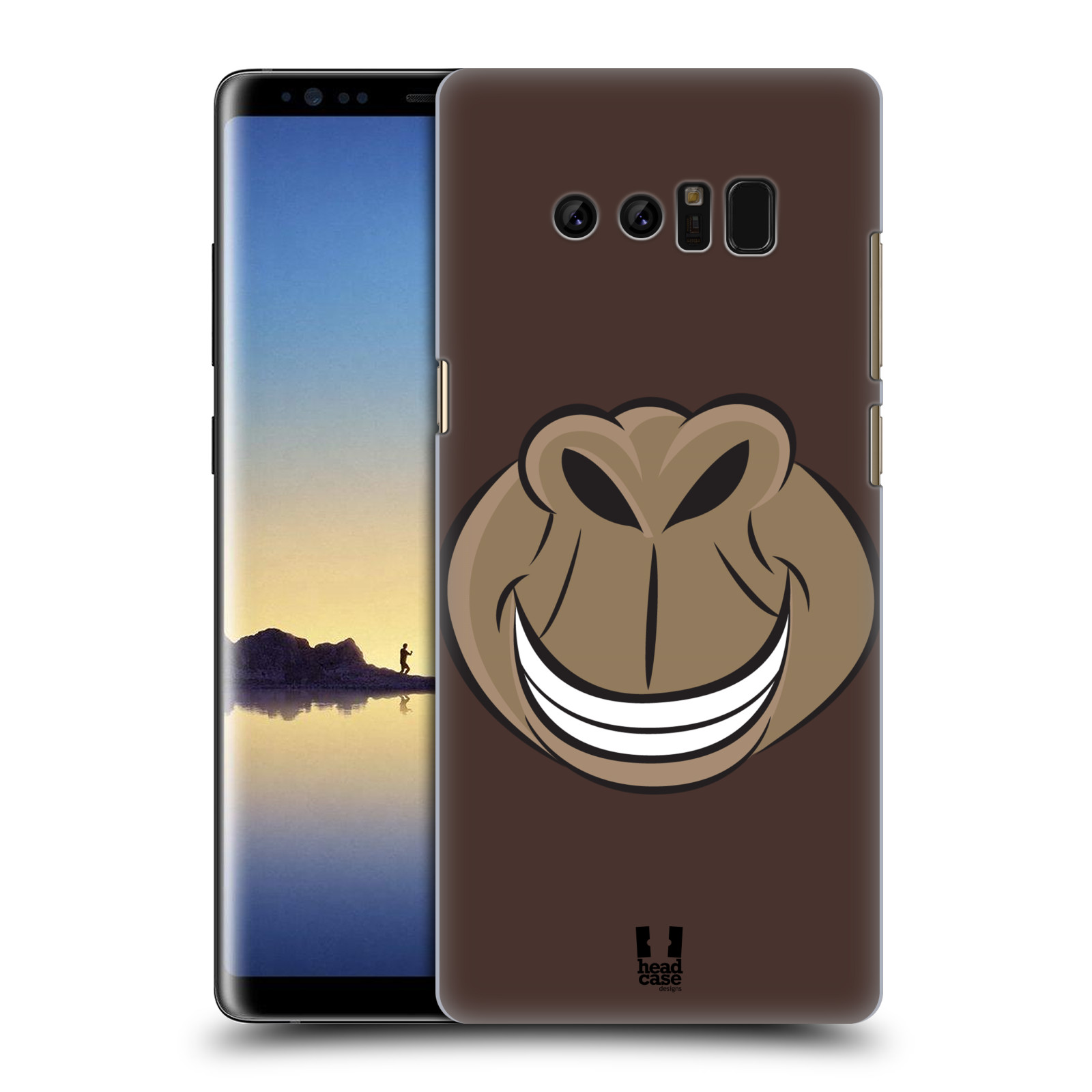 HEAD CASE plastový obal na mobil Samsung Galaxy Note 8 vzor Zvířecí úsměv opice hnědá