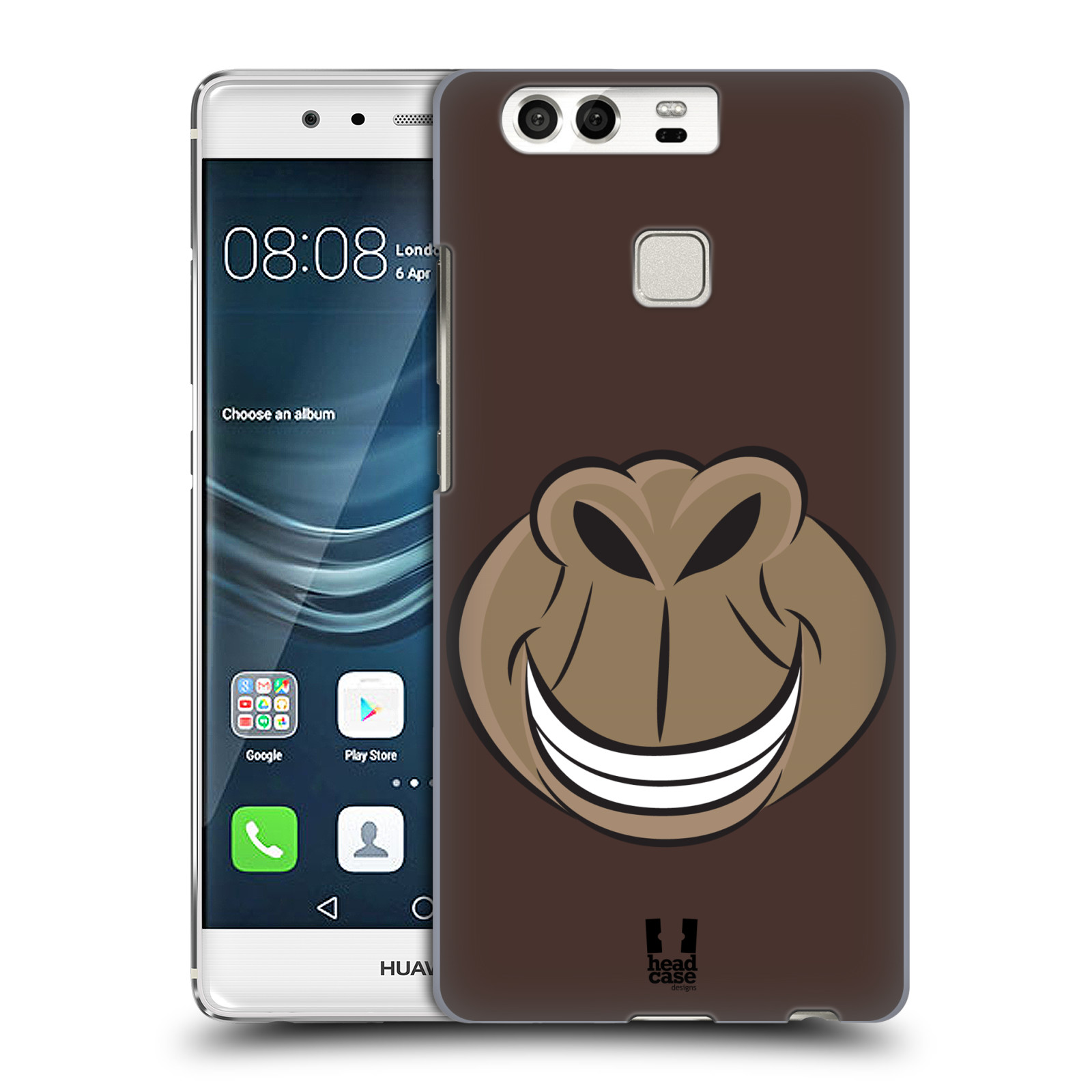 HEAD CASE plastový obal na mobil Huawei P9 / P9 DUAL SIM vzor Zvířecí úsměv opice hnědá