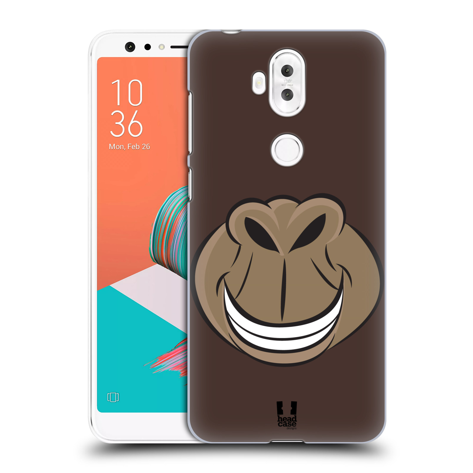 HEAD CASE plastový obal na mobil Asus Zenfone 5 LITE ZC600KL vzor Zvířecí úsměv opice hnědá