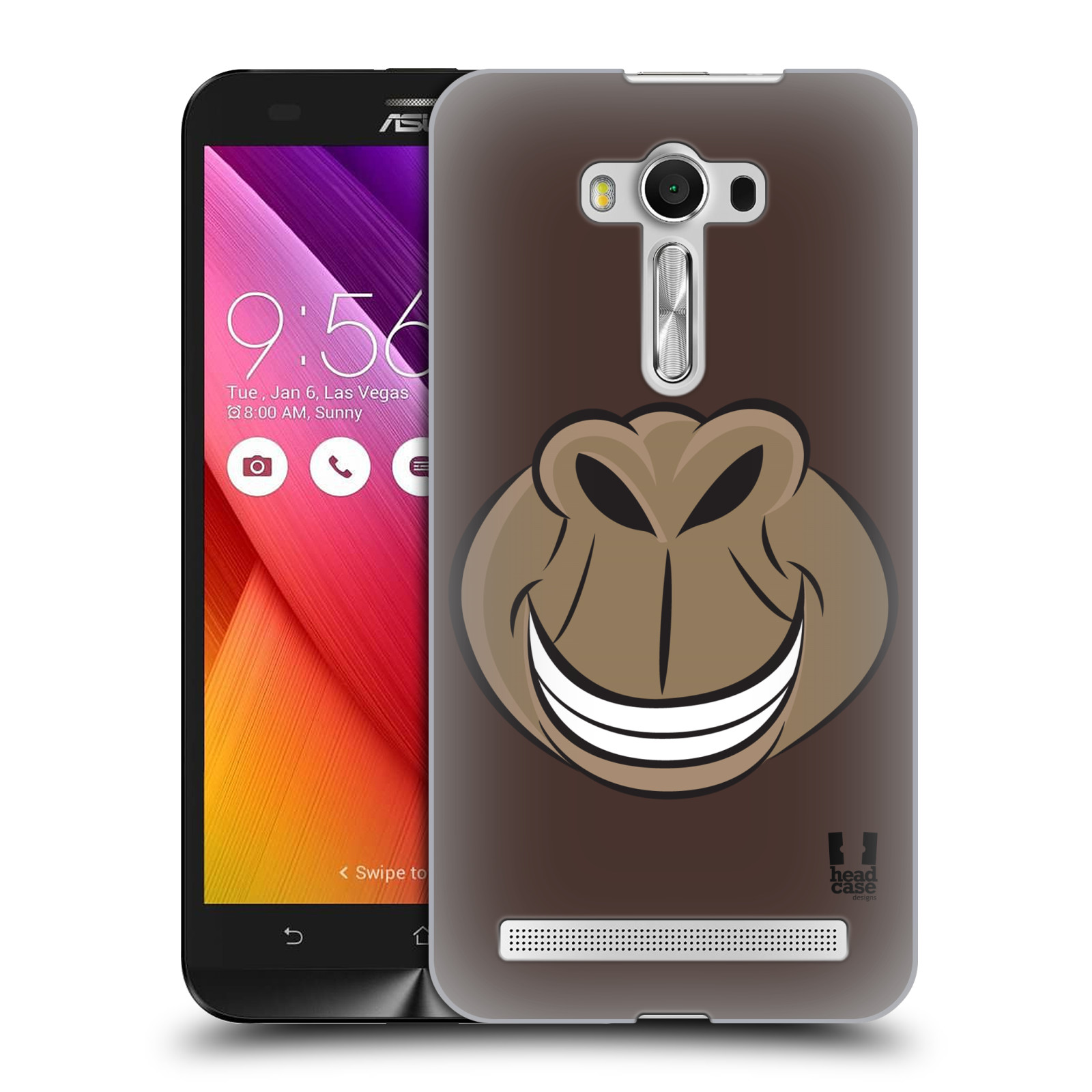 HEAD CASE plastový obal na mobil Asus Zenfone 2 LASER (5,5 displej ZE550KL) vzor Zvířecí úsměv opice hnědá