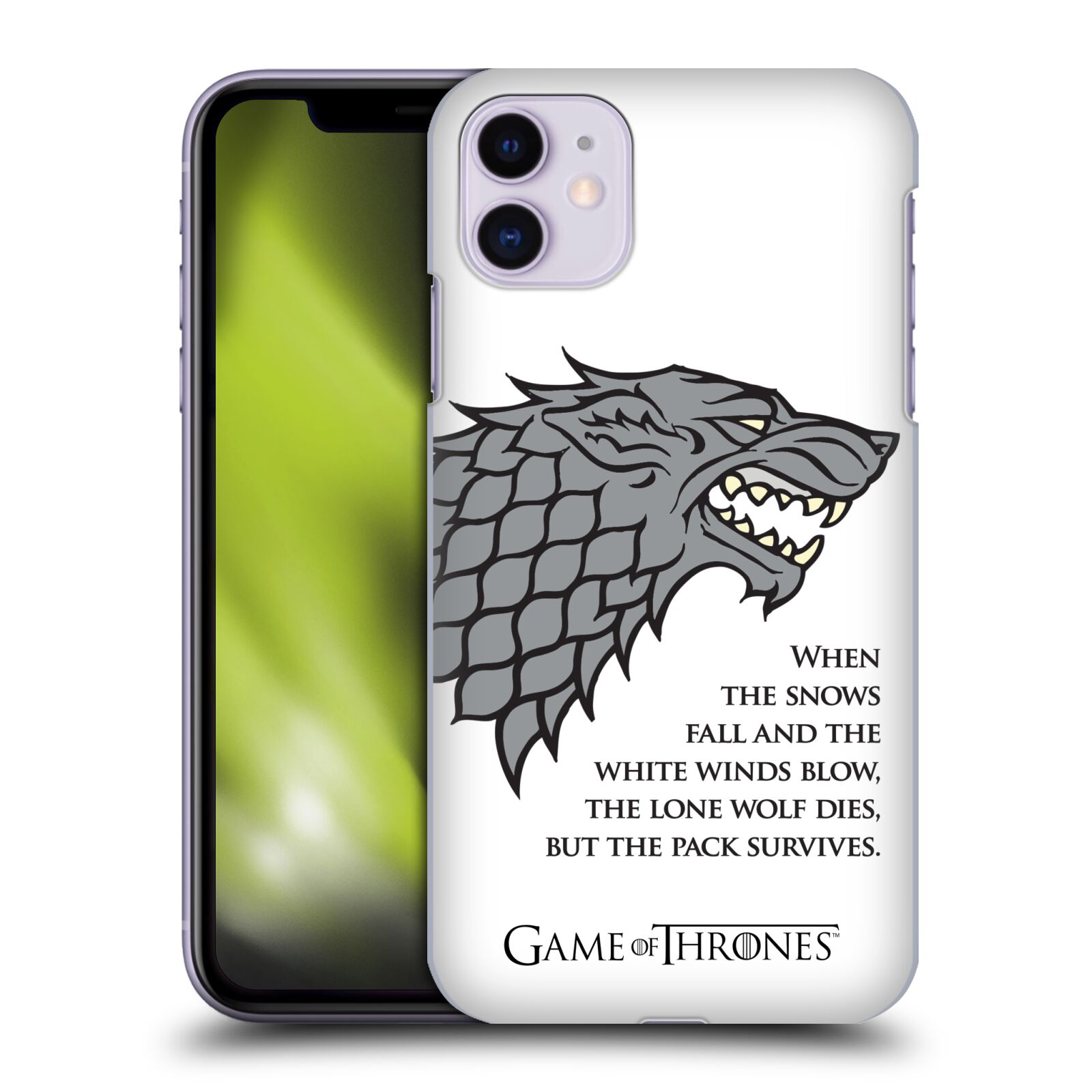 Zadní obal pro mobil Apple Iphone 11 - HEAD CASE - Hra o Trůny - Vlk