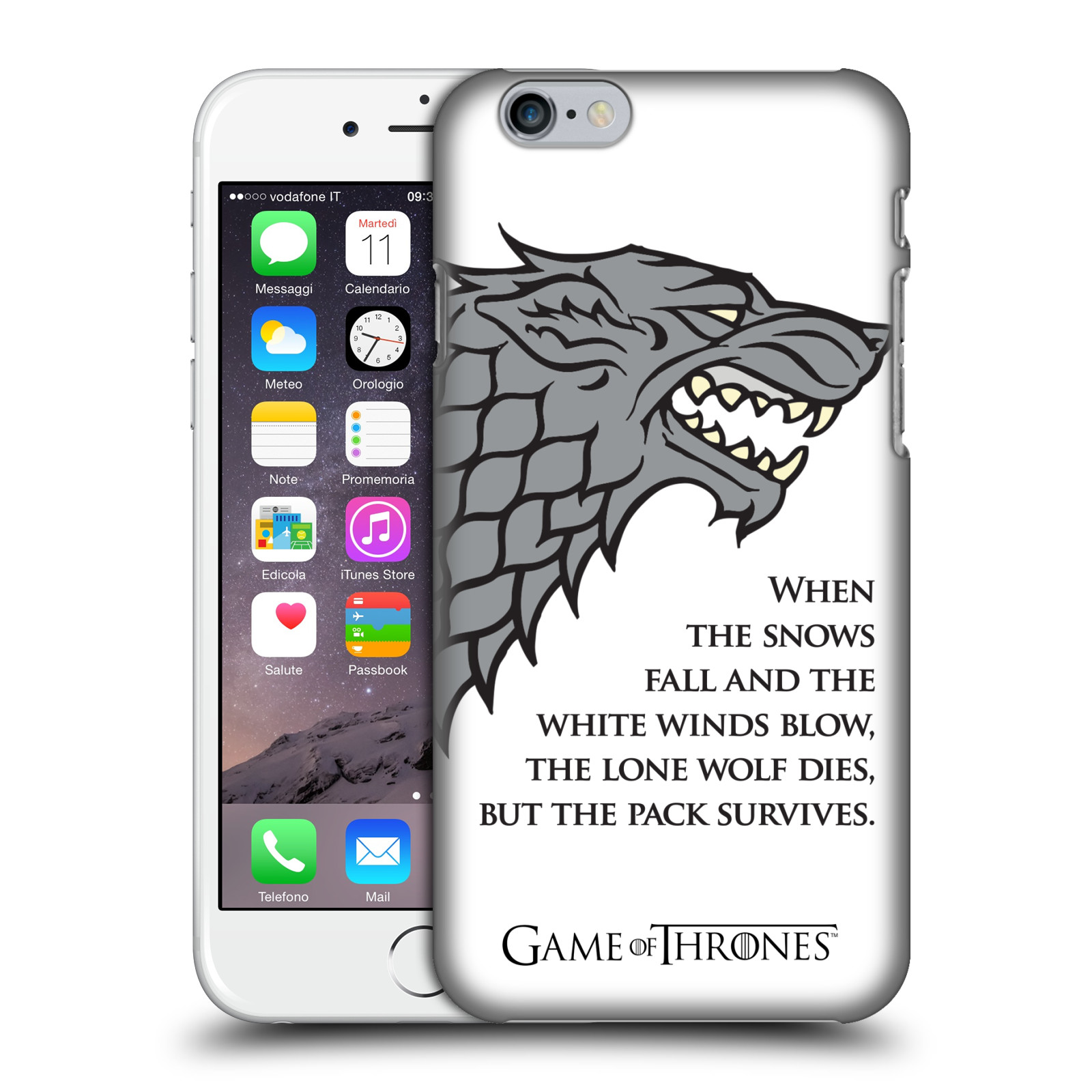 Zadní obal pro mobil Apple Iphone 6/6S - HEAD CASE - Hra o Trůny - Vlk