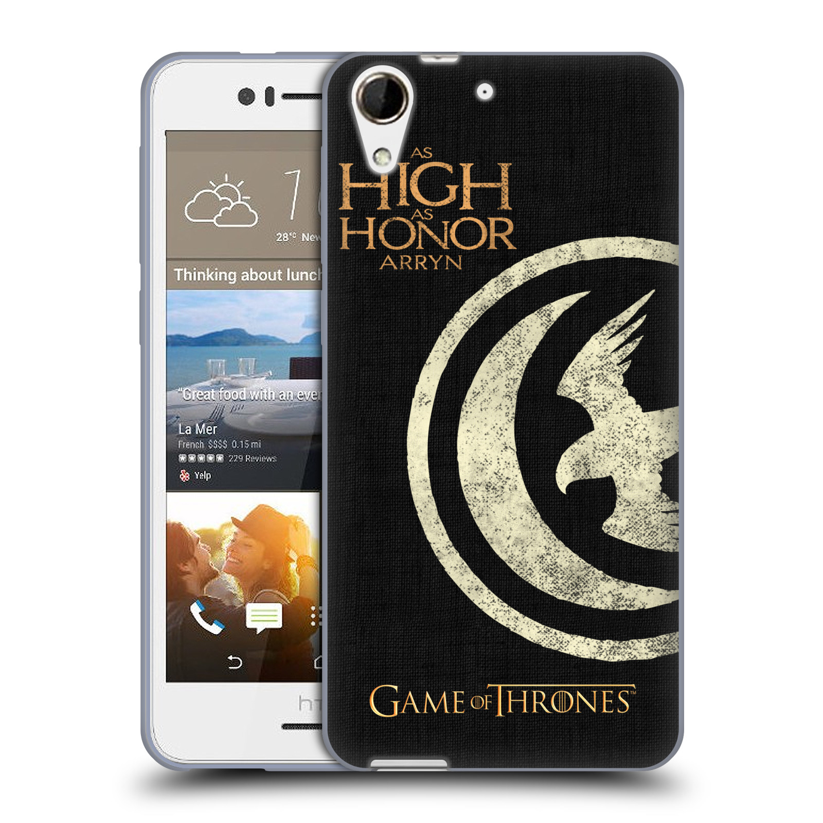 HEAD CASE silikonový obal na mobil HTC Desire 728 oficiální kryt Hra o trůny Rod Arrynů z Orlího hnízda