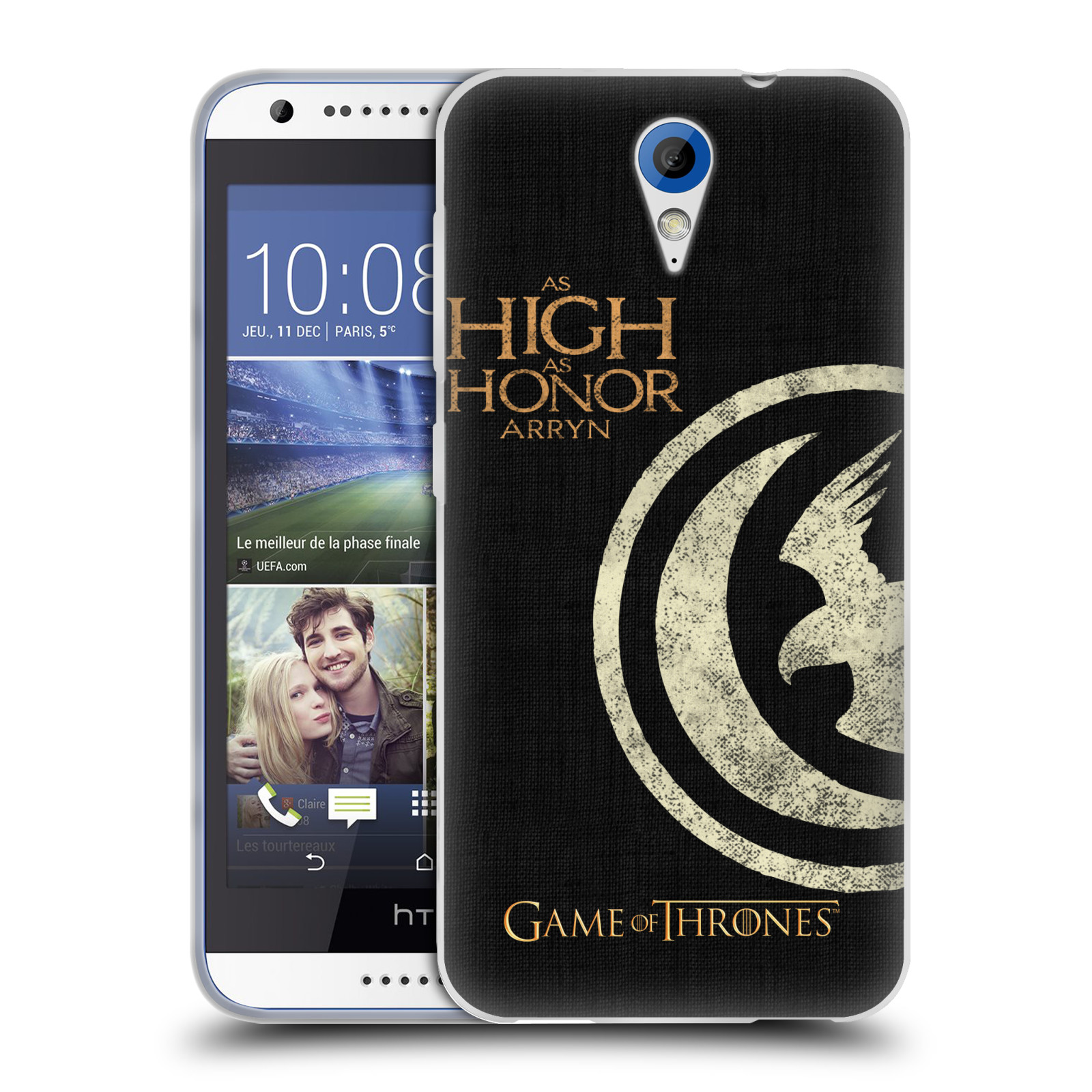 HEAD CASE silikonový obal na mobil HTC Desire 620 oficiální kryt Hra o trůny Rod Arrynů z Orlího hnízda