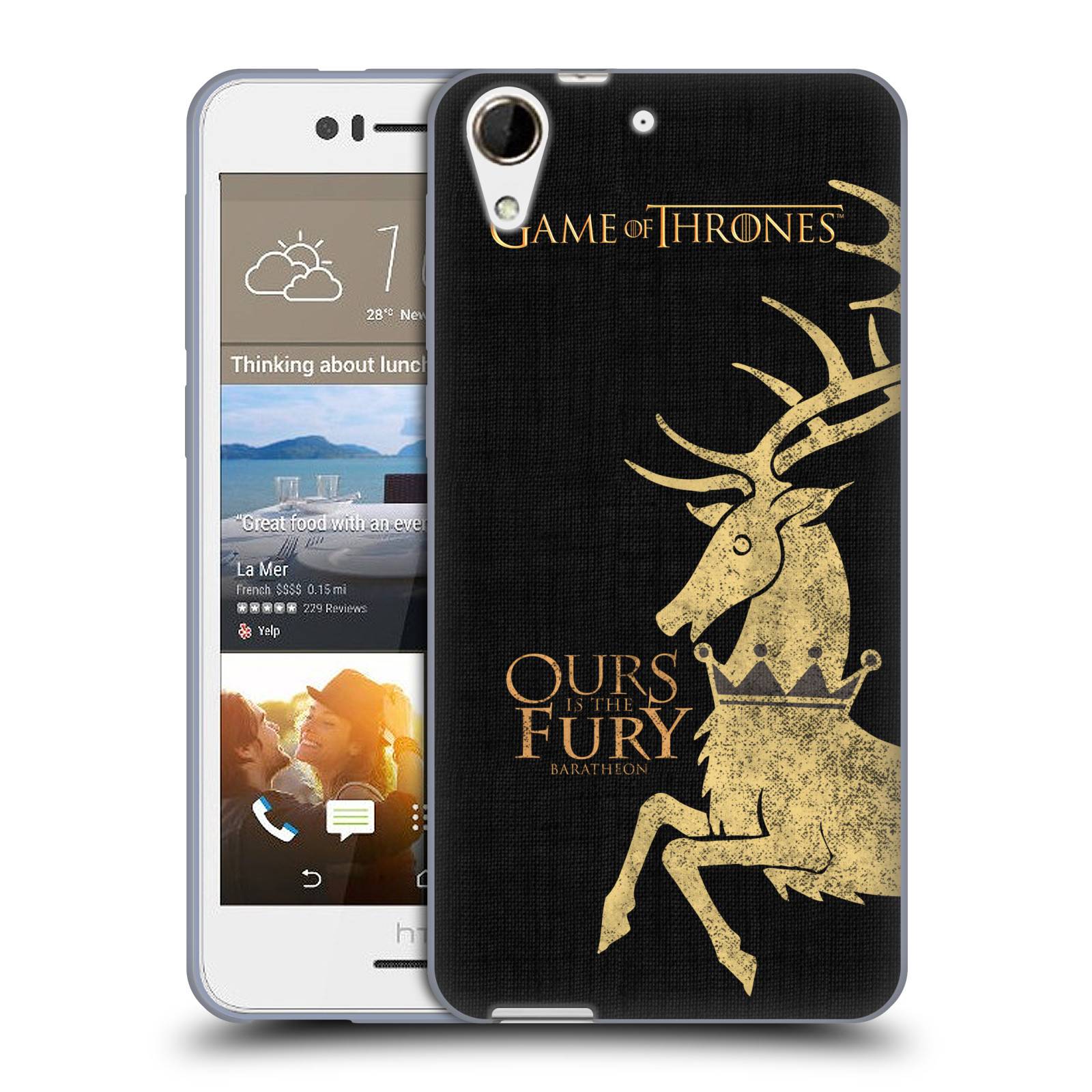 HEAD CASE silikonový obal na mobil HTC Desire 728 oficiální kryt Hra o trůny Rod Baratheonů z Bouřlivého konce