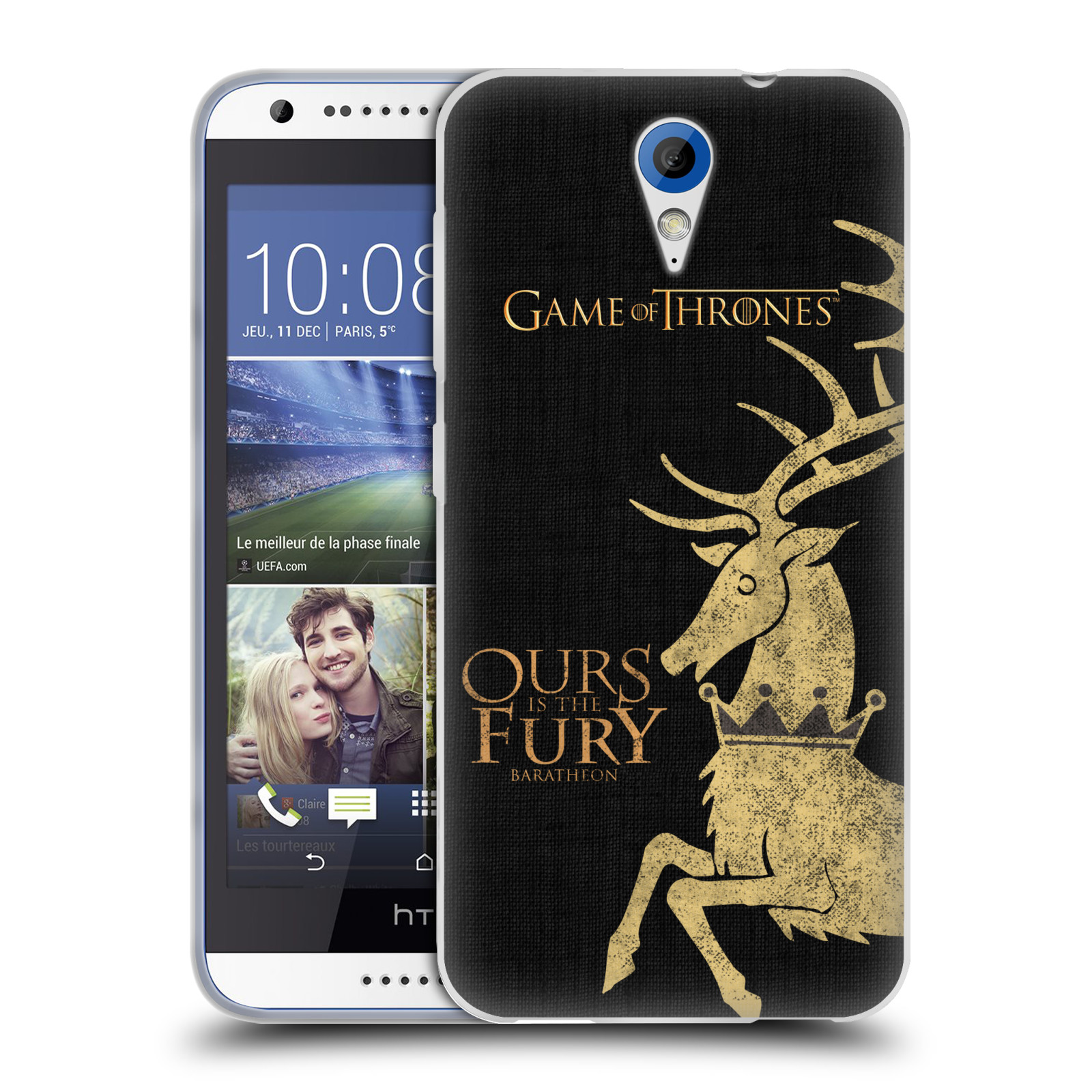 HEAD CASE silikonový obal na mobil HTC Desire 620 oficiální kryt Hra o trůny Rod Baratheonů z Bouřlivého konce