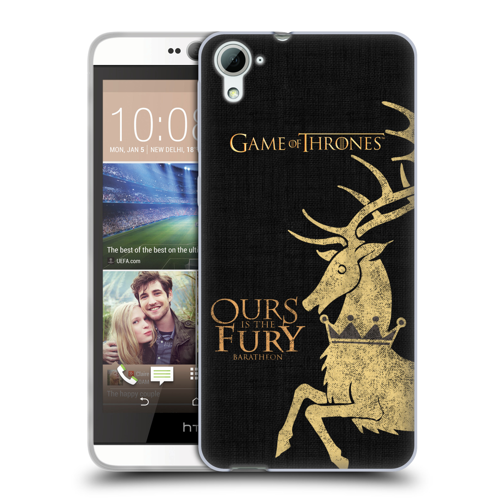 HEAD CASE silikonový obal na mobil HTC Desire 826 oficiální kryt Hra o trůny Rod Baratheonů z Bouřlivého konce