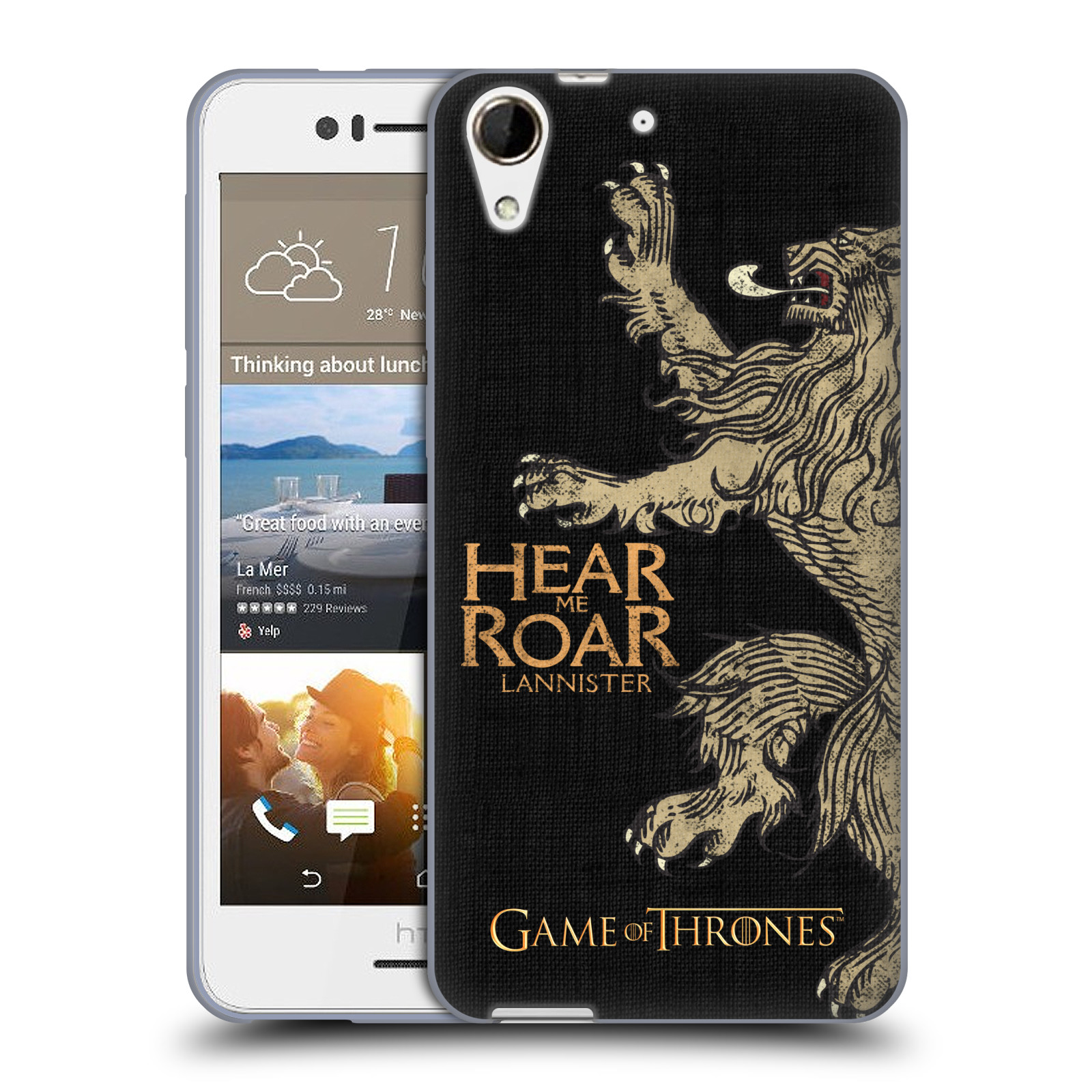 HEAD CASE silikonový obal na mobil HTC Desire 728 oficiální kryt Hra o trůny Lannisterové z Casterlyovi skály