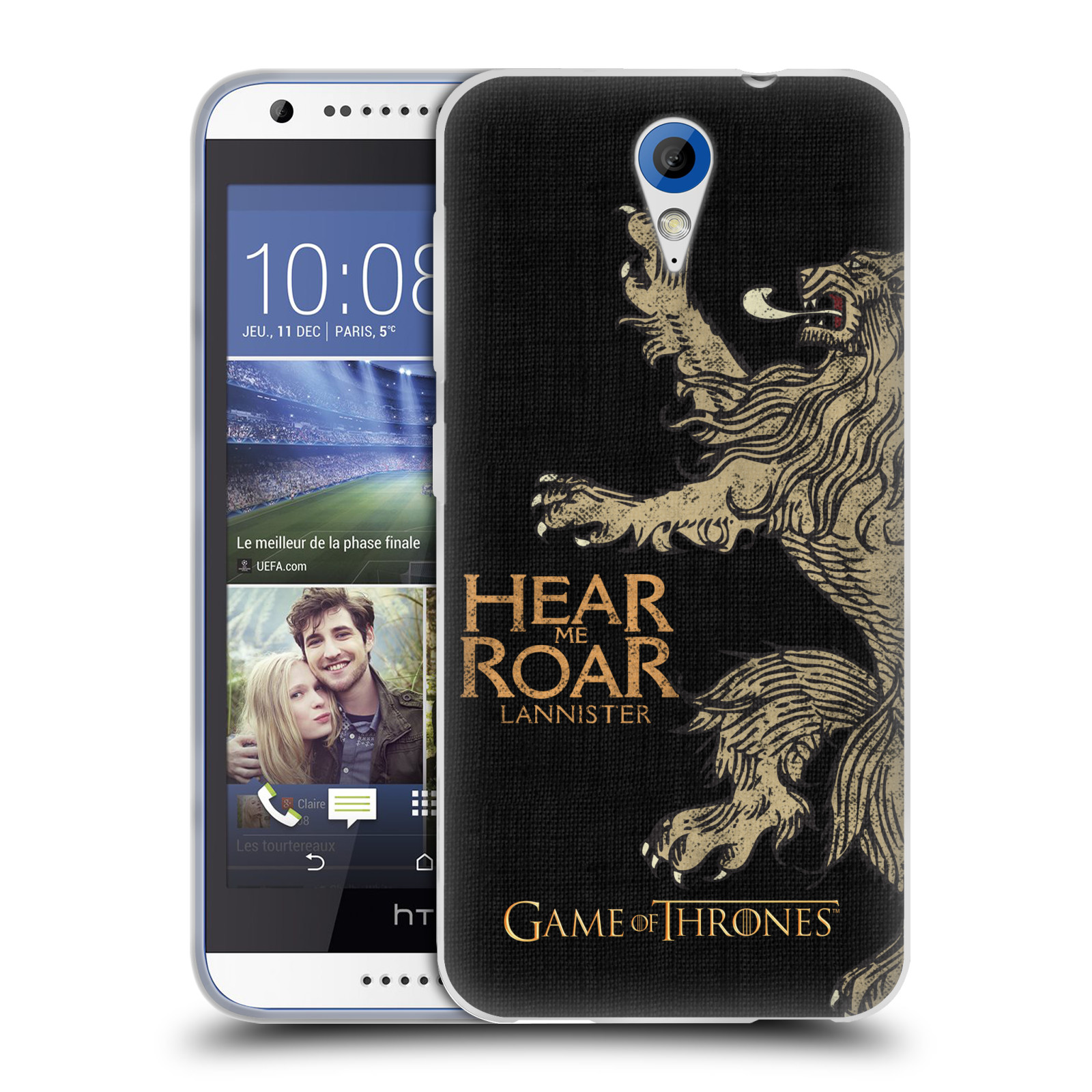 HEAD CASE silikonový obal na mobil HTC Desire 620 oficiální kryt Hra o trůny Lannisterové z Casterlyovi skály