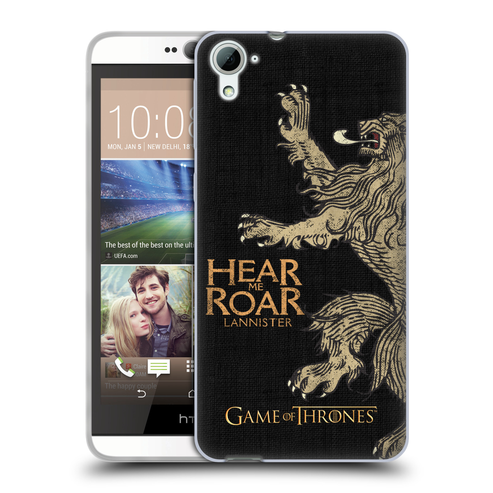 HEAD CASE silikonový obal na mobil HTC Desire 826 oficiální kryt Hra o trůny Lannisterové z Casterlyovi skály