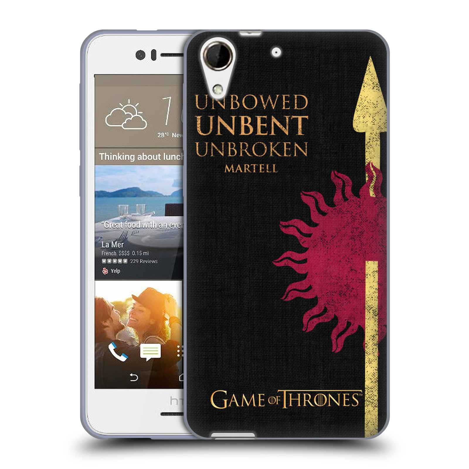 HEAD CASE silikonový obal na mobil HTC Desire 728 oficiální kryt Hra o trůny Martellové z Dorne