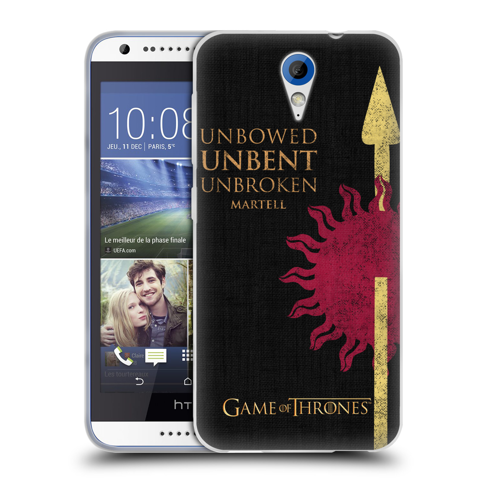 HEAD CASE silikonový obal na mobil HTC Desire 620 oficiální kryt Hra o trůny Martellové z Dorne