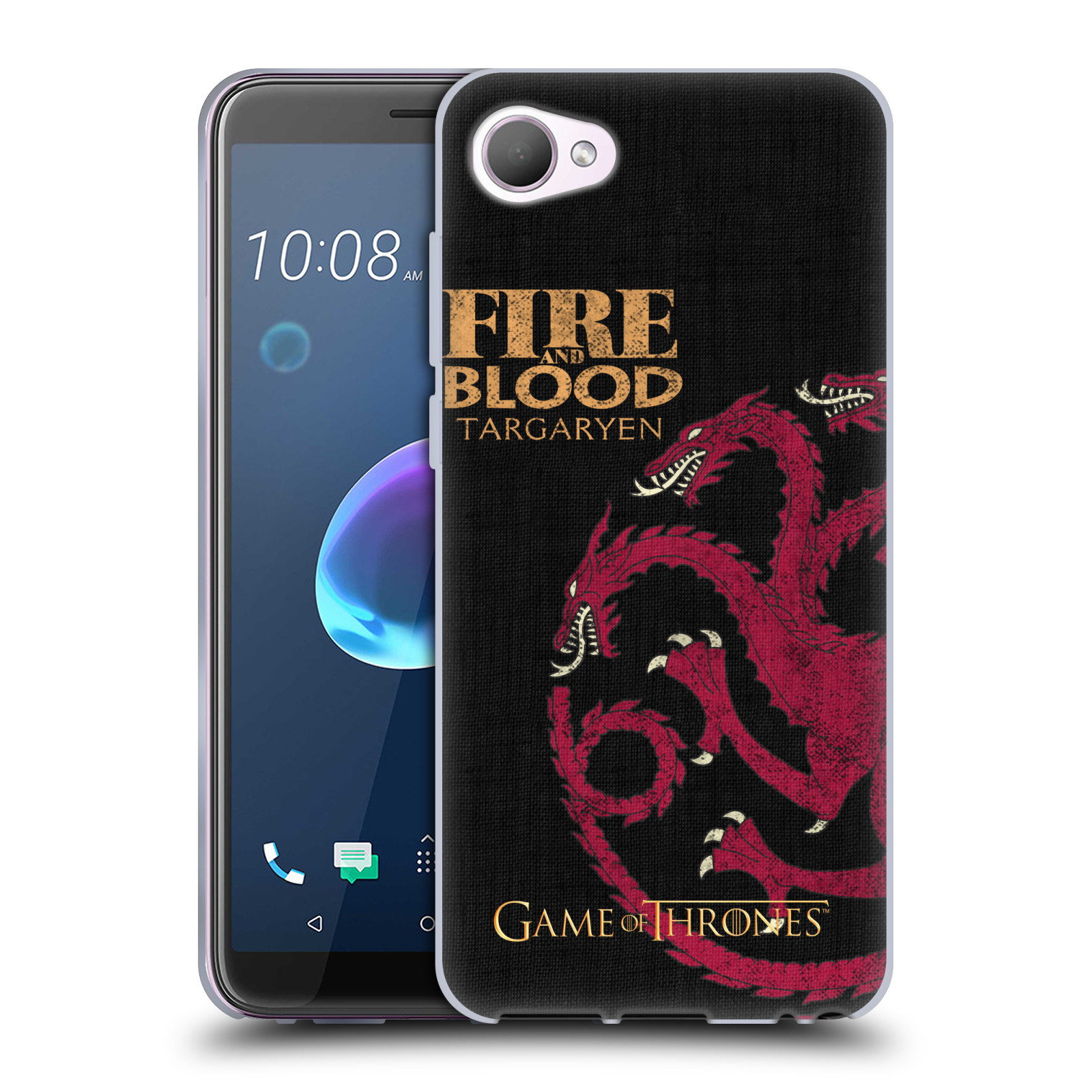 HEAD CASE silikonový obal na mobil HTC Desire 12 / Desire 12 DUAL SIM oficiální kryt Hra o trůny Rod Targaryenů z Dračího kamene