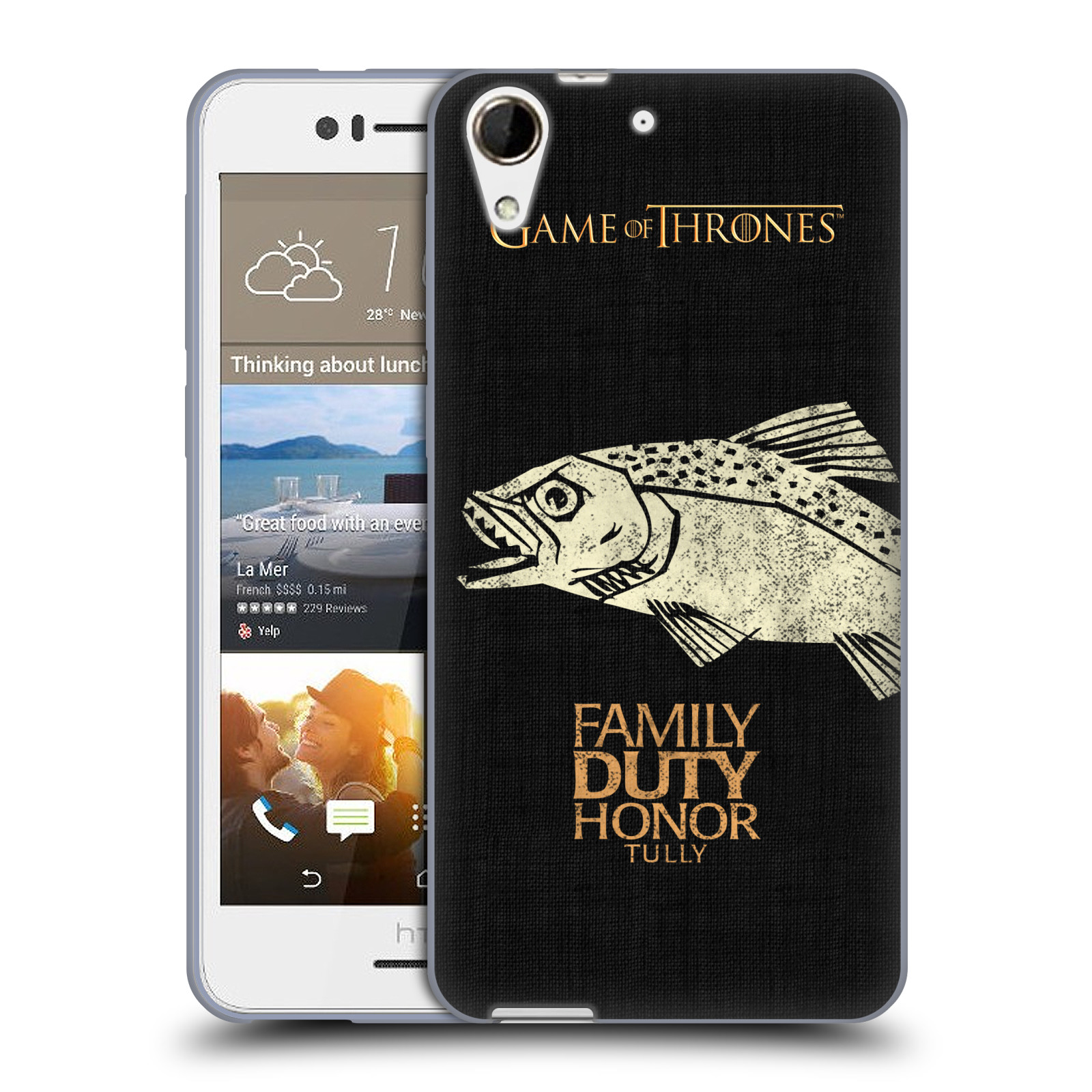 HEAD CASE silikonový obal na mobil HTC Desire 728 oficiální kryt Hra o trůny Rod Tullyů z Řekotočí