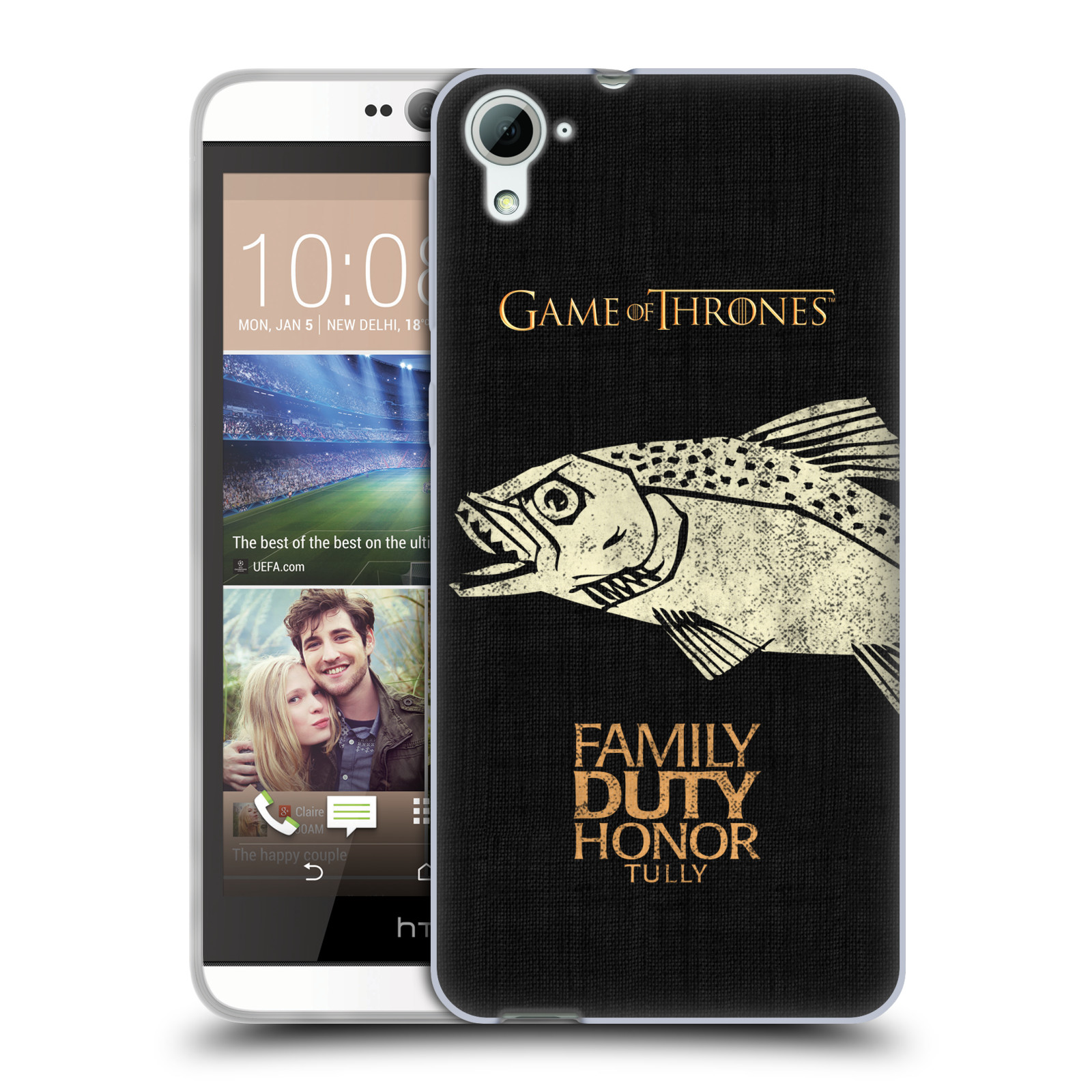 HEAD CASE silikonový obal na mobil HTC Desire 826 oficiální kryt Hra o trůny Rod Tullyů z Řekotočí