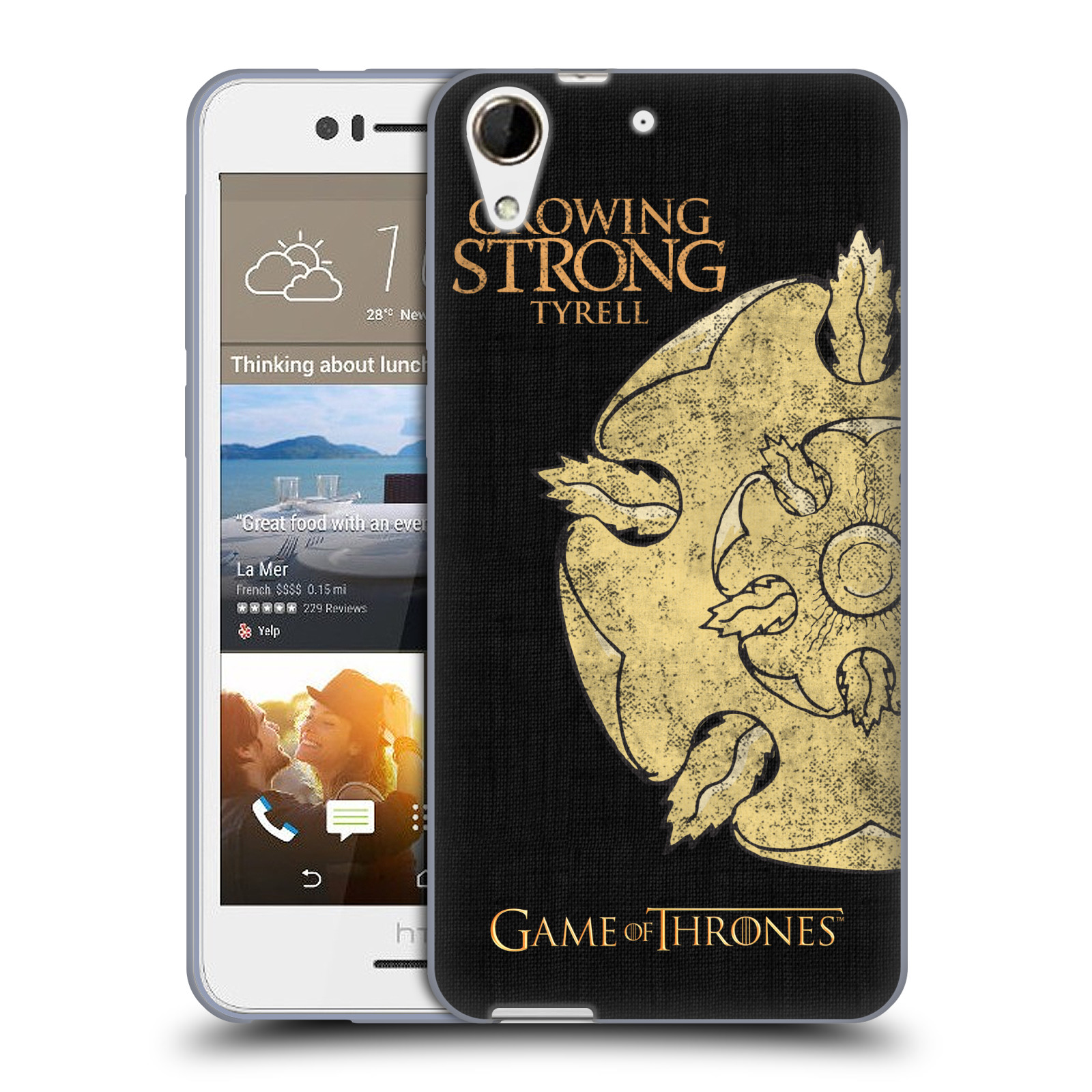 HEAD CASE silikonový obal na mobil HTC Desire 728 oficiální kryt Hra o trůny Rod Tyrellové z Vysoké zahrady