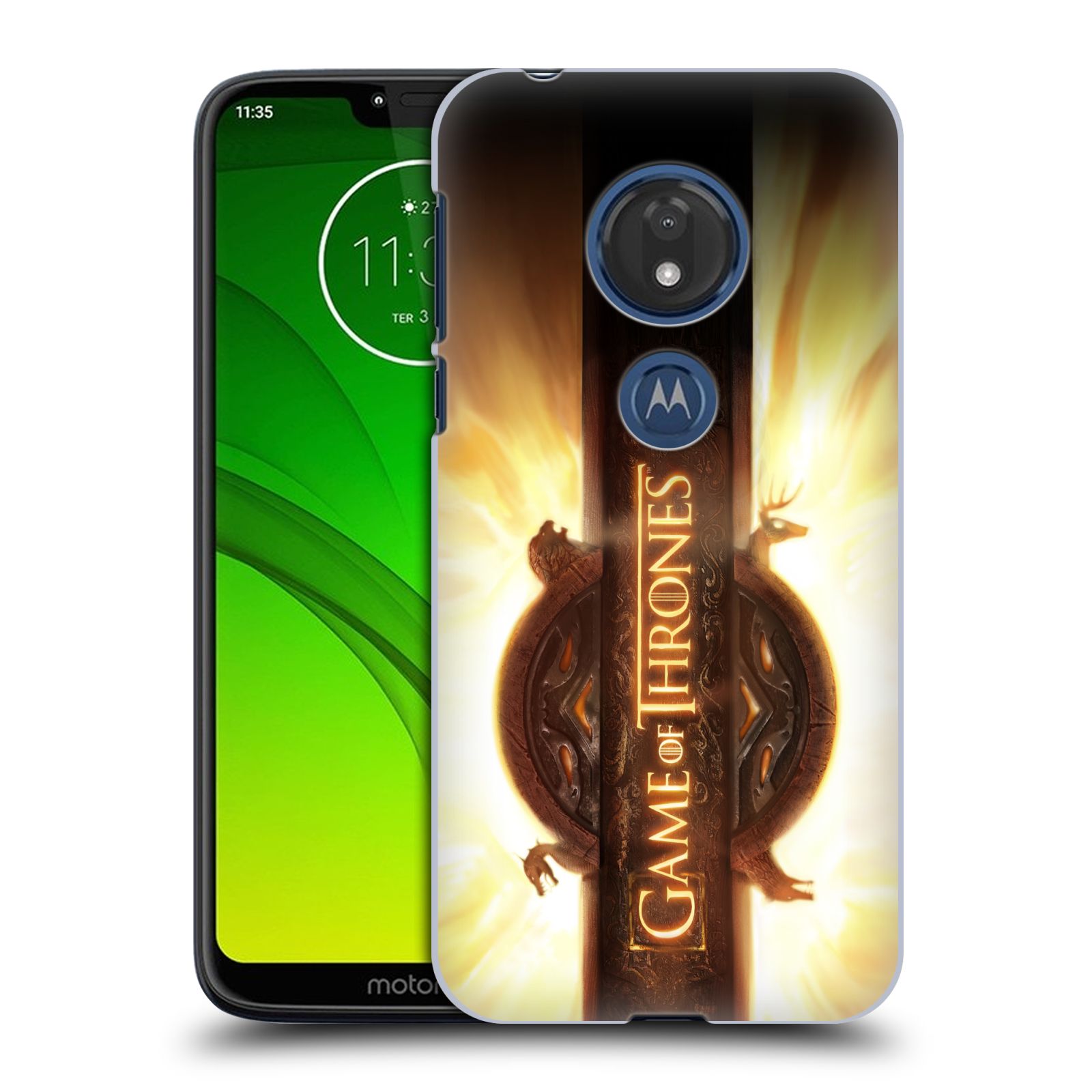 Pouzdro na mobil Motorola Moto G7 Play oficiální kryt Hra o trůny úvodní motiv oheň
