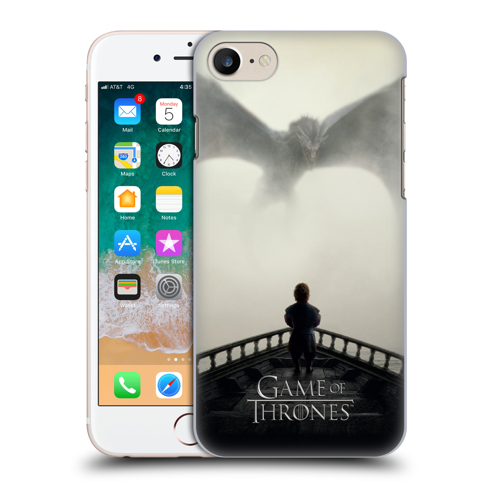 Plastové pouzdro pro mobil Apple Iphone 7/8/SE 2020 oficiální kryt Hra o trůny drak