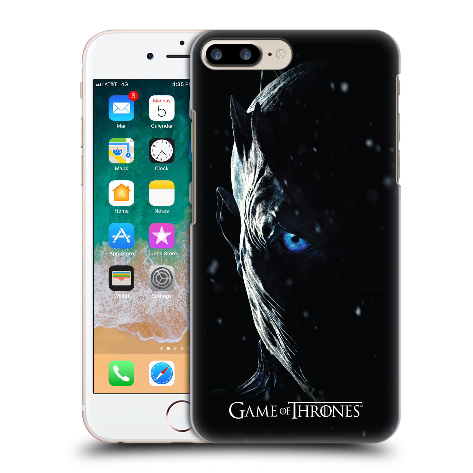 Plastové pouzdro pro mobil Apple Iphone 8 PLUS oficiální kryt Hra o trůny Noční král (7 série)
