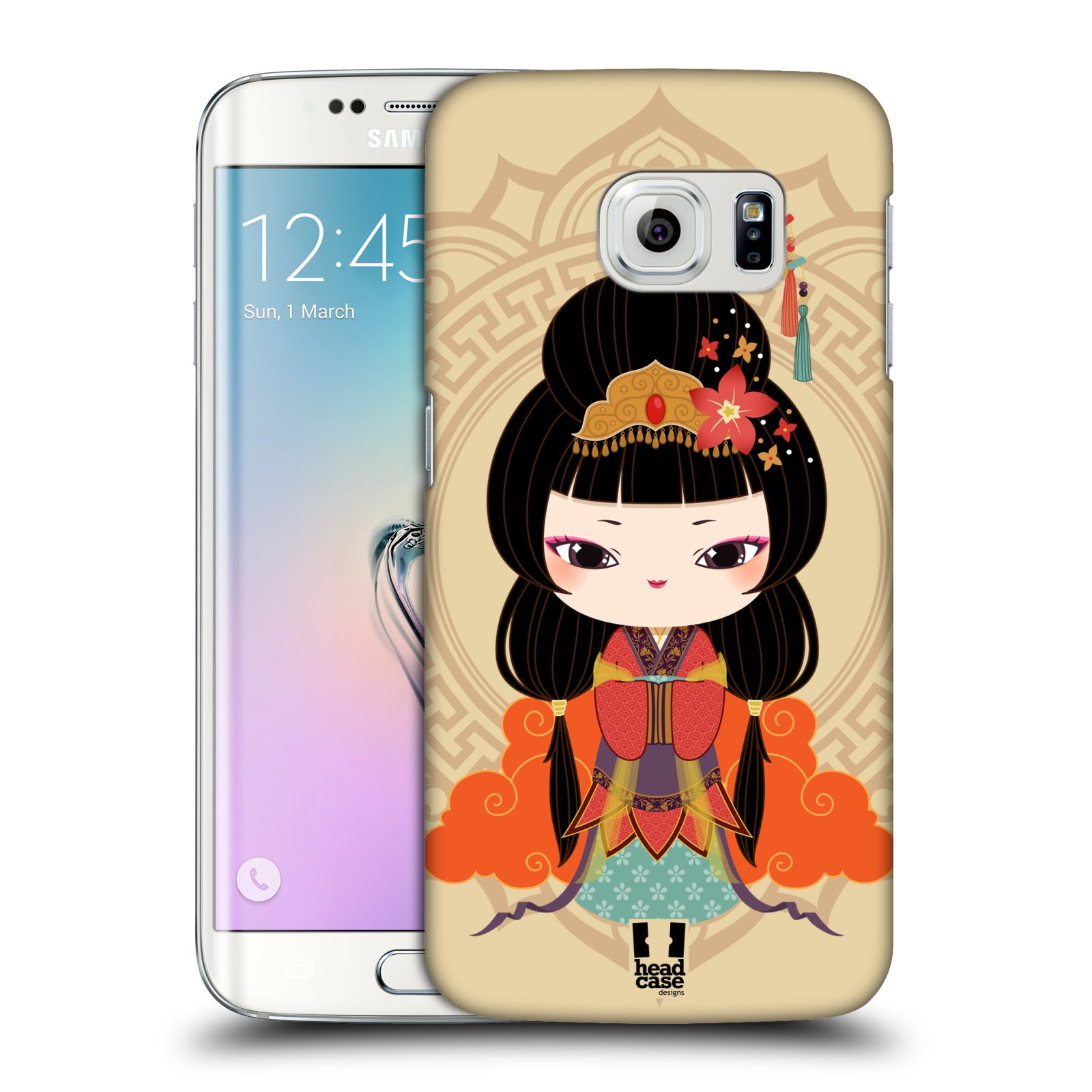 HEAD CASE plastový obal na mobil SAMSUNG Galaxy S6 EDGE (G9250, G925, G925F) vzor Hanfu Japonská panenka MEI