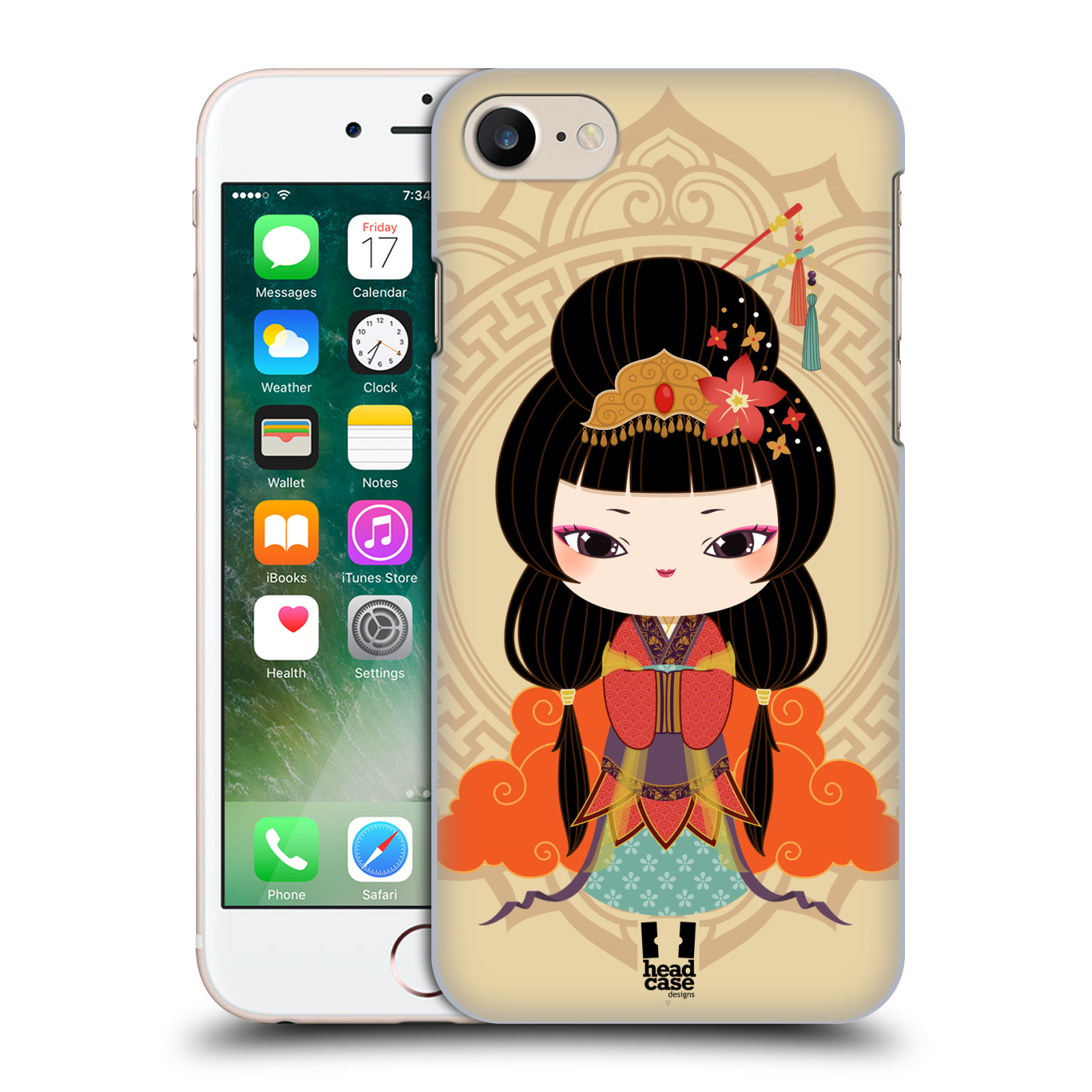 HEAD CASE plastový obal na mobil Apple Iphone 7 vzor Hanfu Japonská panenka MEI