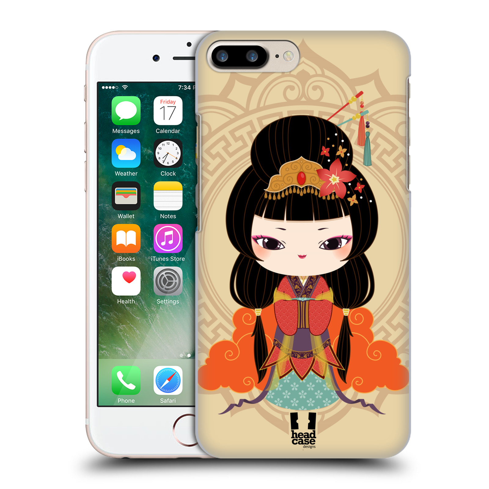 HEAD CASE plastový obal na mobil Apple Iphone 7 PLUS vzor Hanfu Japonská panenka MEI