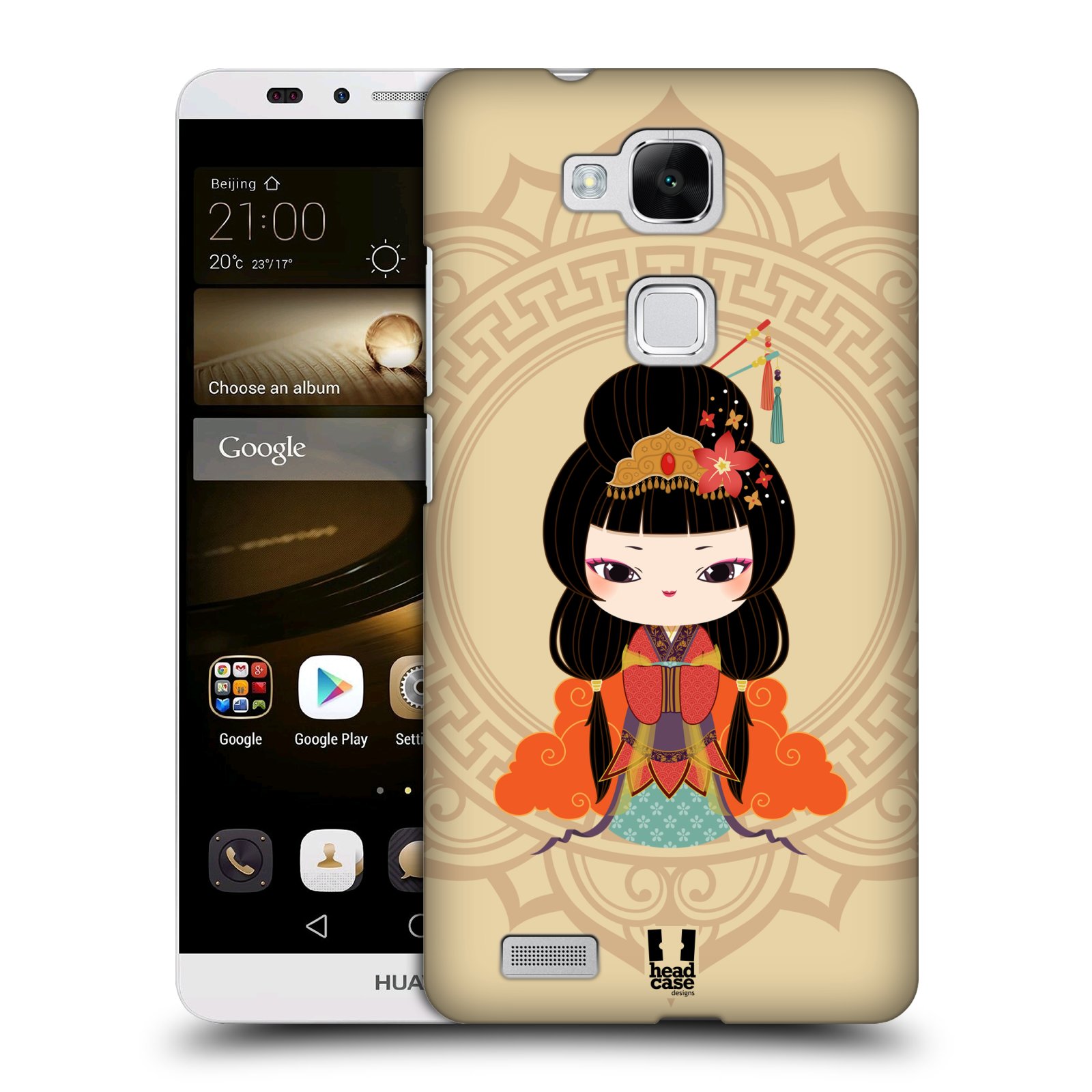 HEAD CASE plastový obal na mobil Huawei Mate 7 vzor Hanfu Japonská panenka MEI