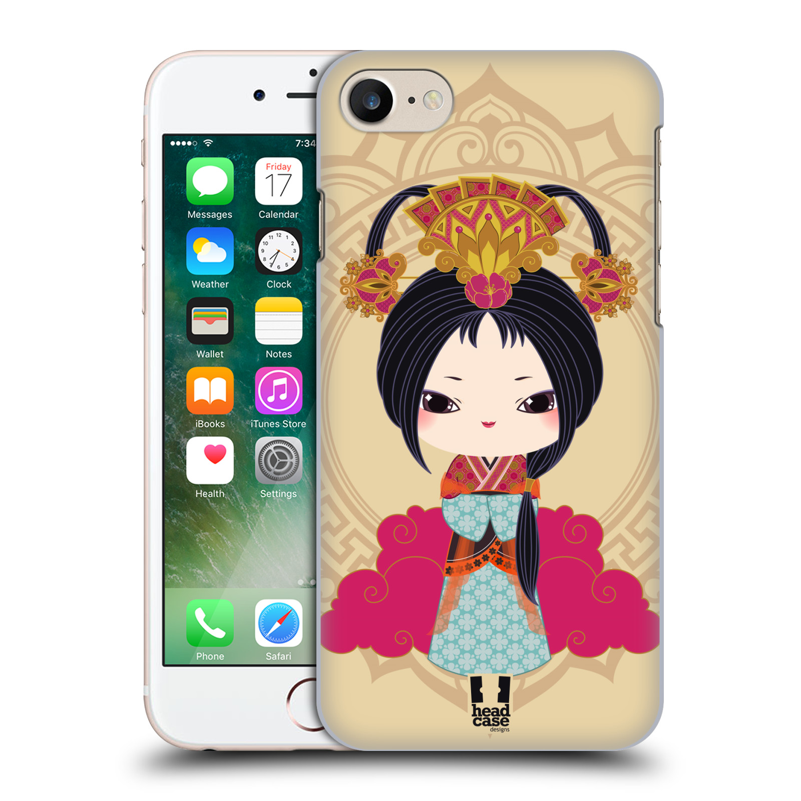 HEAD CASE plastový obal na mobil Apple Iphone 7 vzor Hanfu Japonská panenka XIU