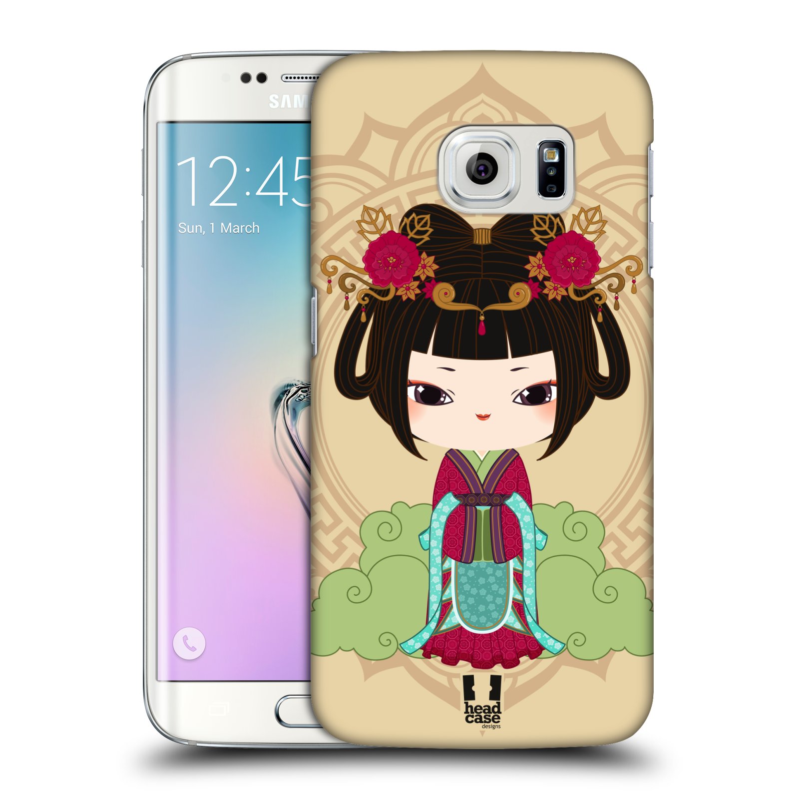 HEAD CASE plastový obal na mobil SAMSUNG Galaxy S6 EDGE (G9250, G925, G925F) vzor Hanfu Japonská panenka YIN