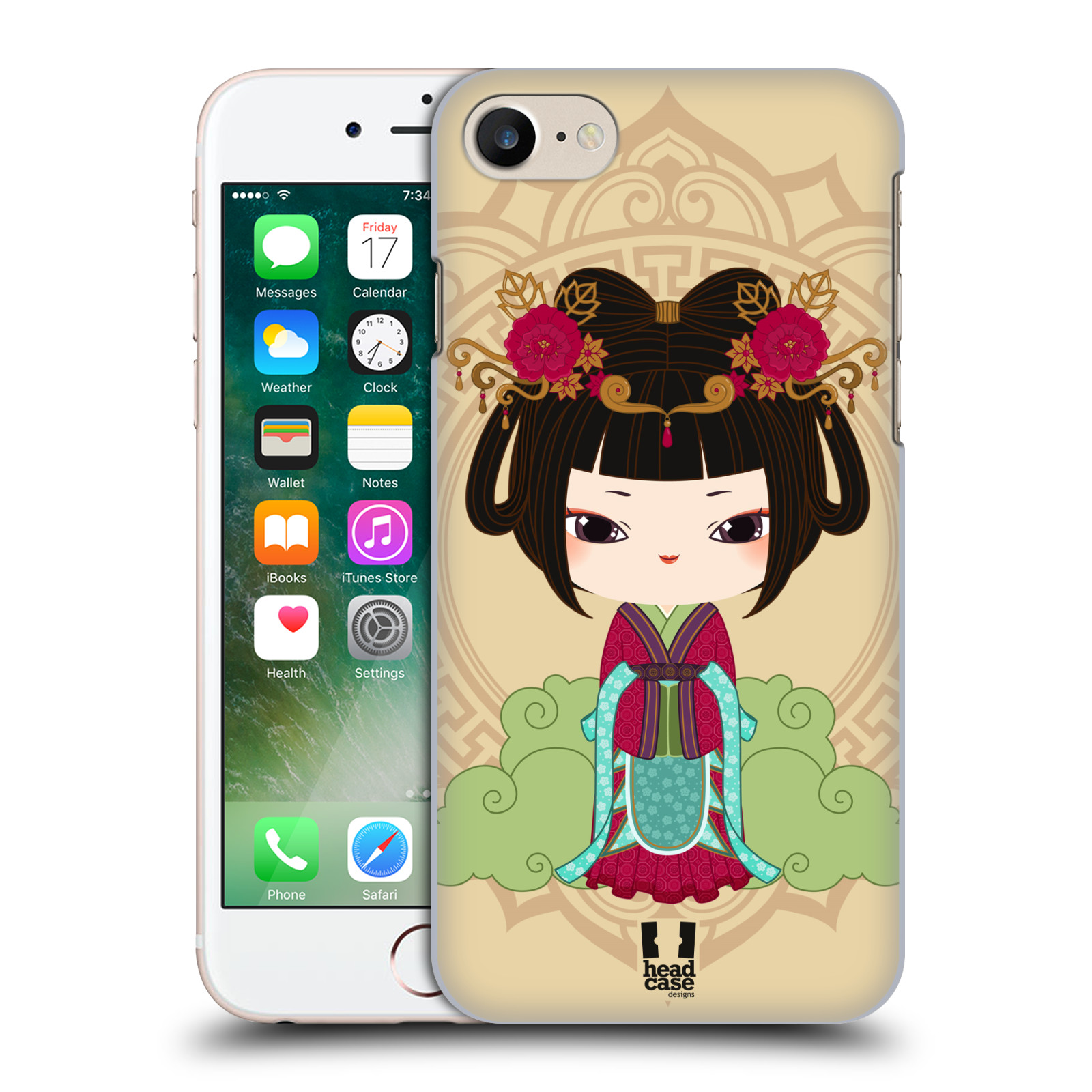 HEAD CASE plastový obal na mobil Apple Iphone 7 vzor Hanfu Japonská panenka YIN