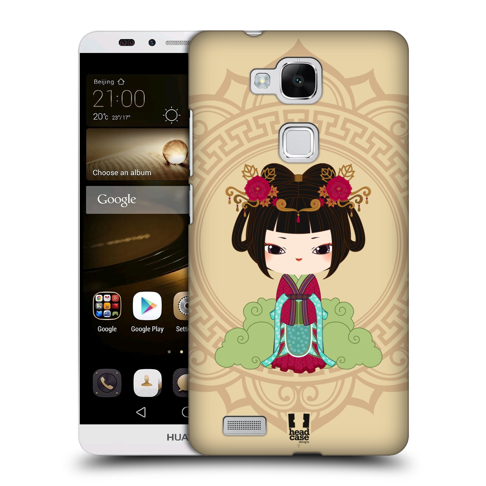 HEAD CASE plastový obal na mobil Huawei Mate 7 vzor Hanfu Japonská panenka YIN