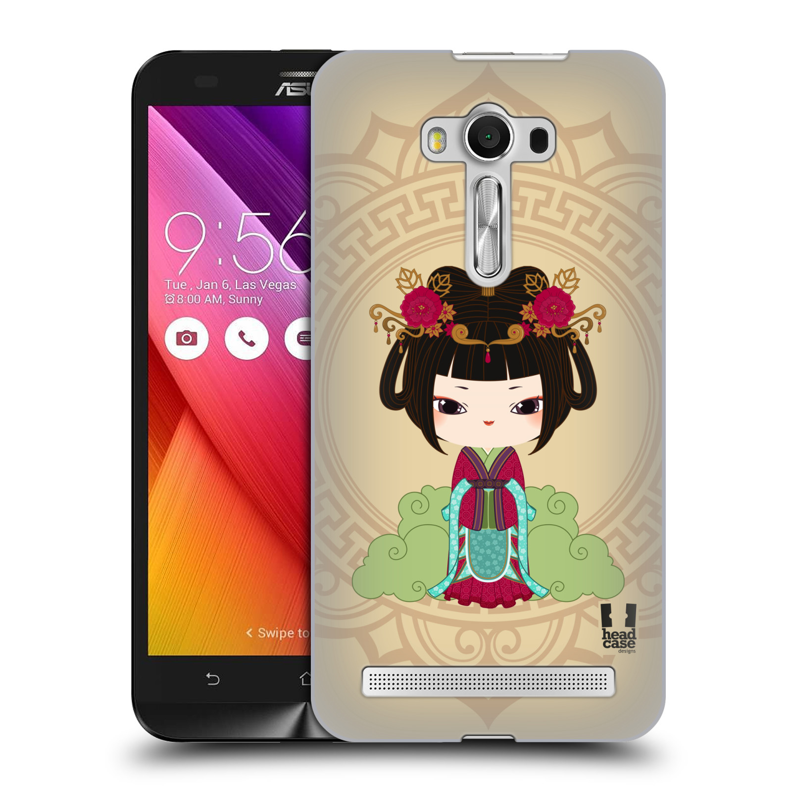 HEAD CASE plastový obal na mobil Asus Zenfone 2 LASER (5,5 displej ZE550KL) vzor Hanfu Japonská panenka YIN
