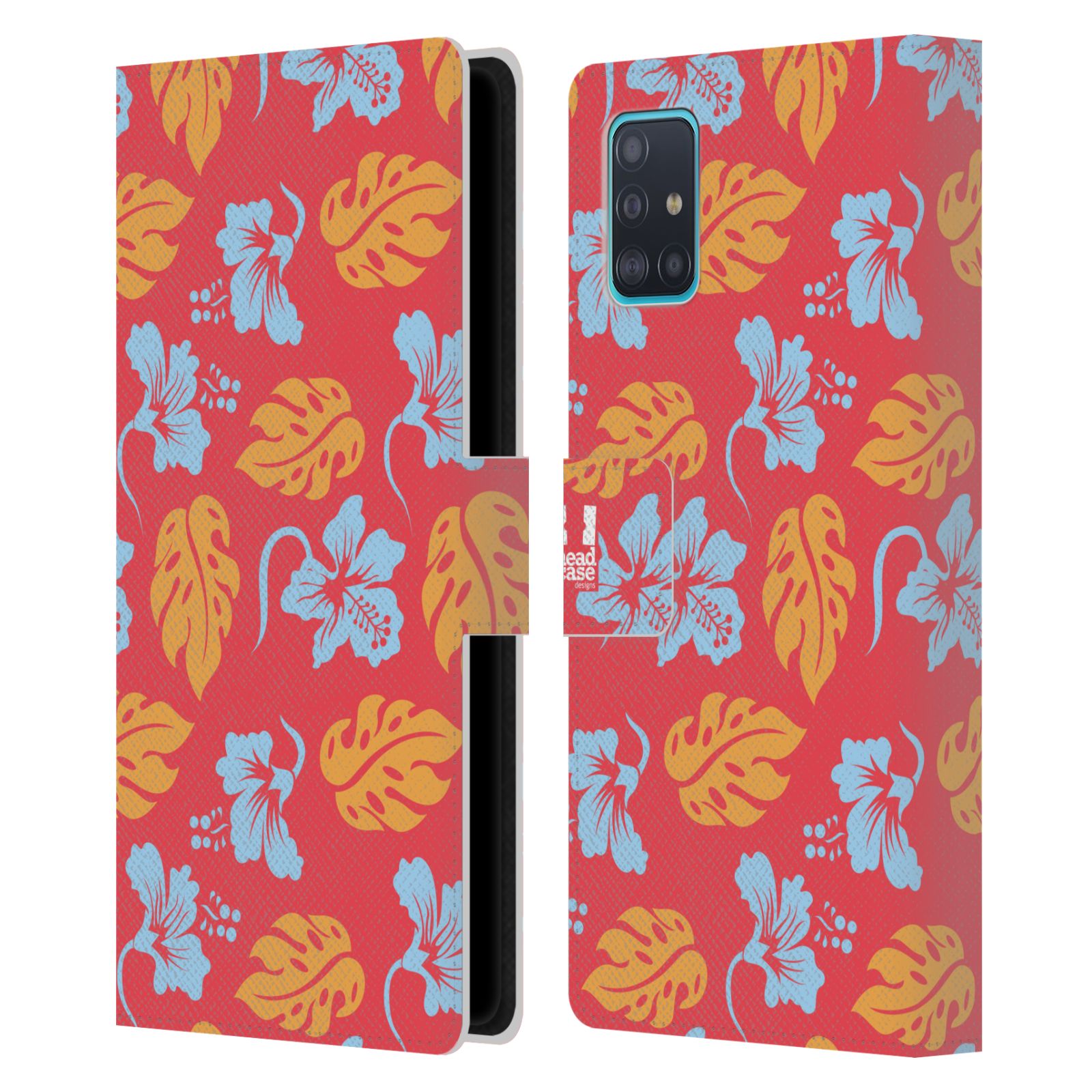Pouzdro na mobil Samsung Galaxy A51 (A515F) Havajský vzor listy růžová