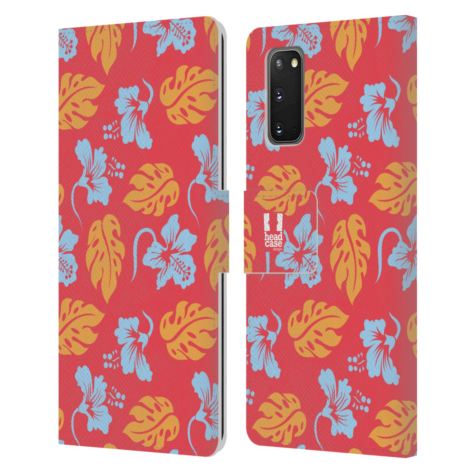 Pouzdro na mobil Samsung Galaxy S20 Havajský vzor listy růžová