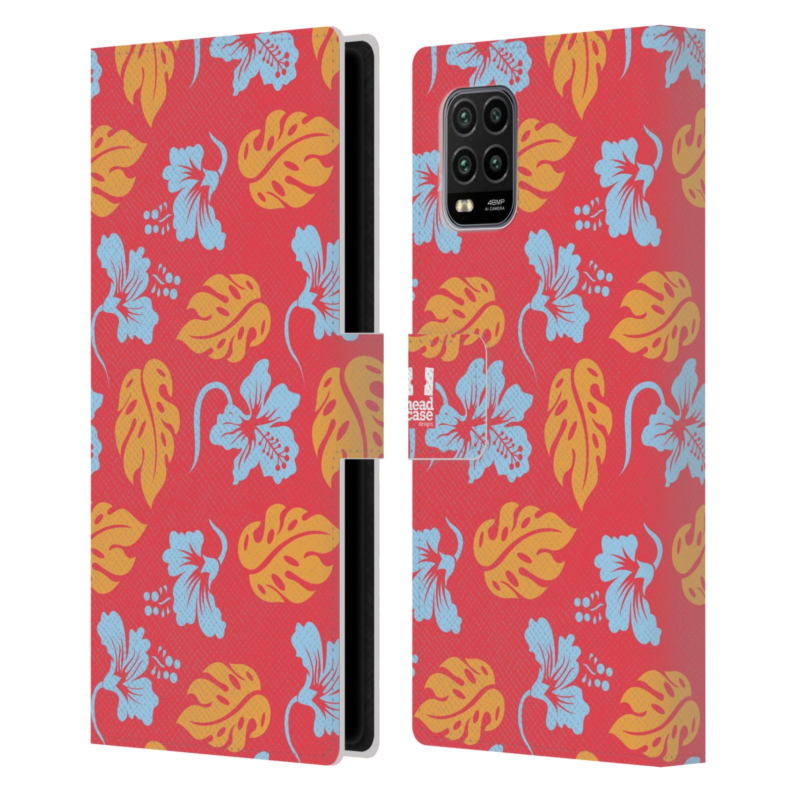 Pouzdro na mobil Xiaomi Mi 10 LITE Havajský vzor listy růžová