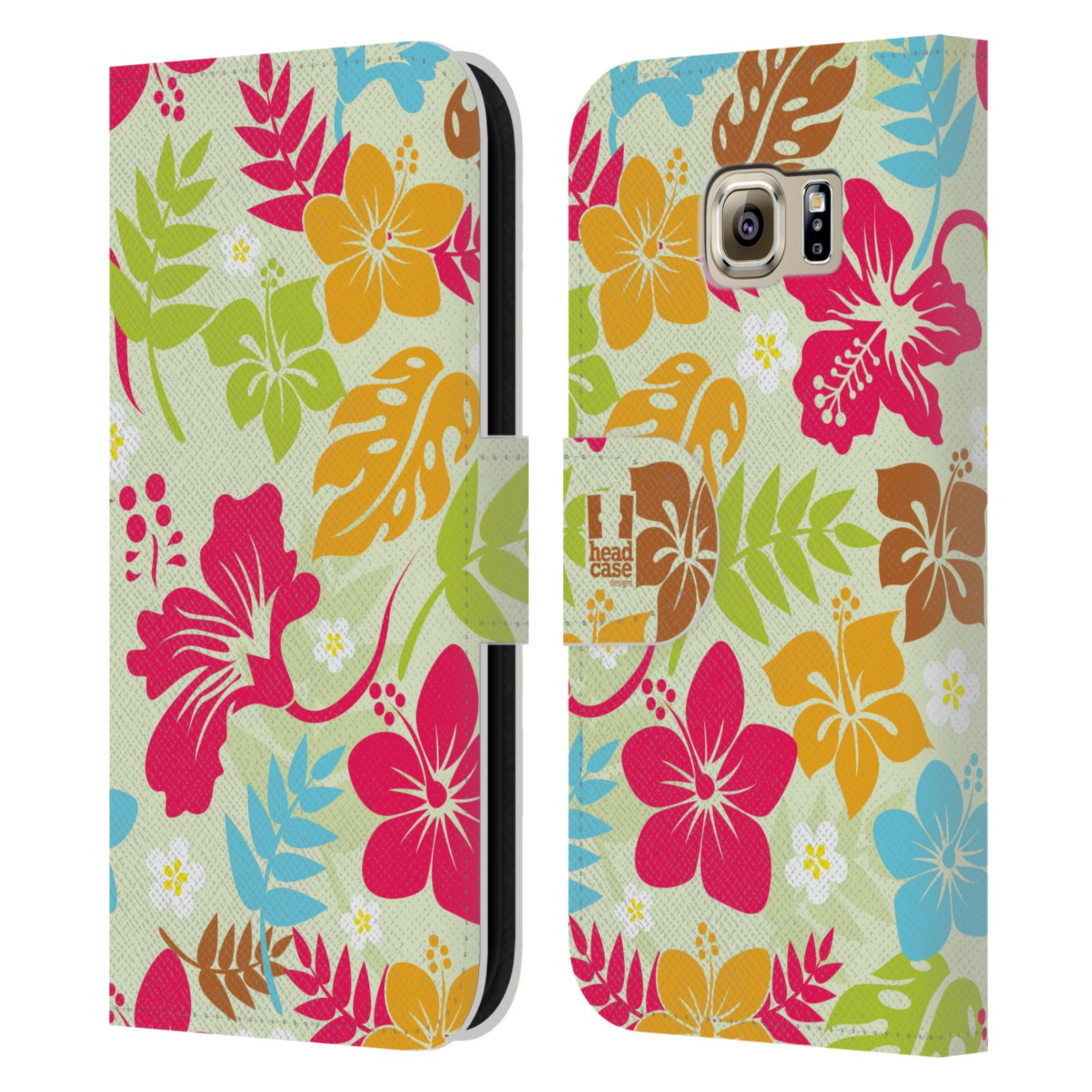 HEAD CASE DESIGNS HAWAIIAN PATTERNS LEATHER BOOK CASE FOR SAMSUNG