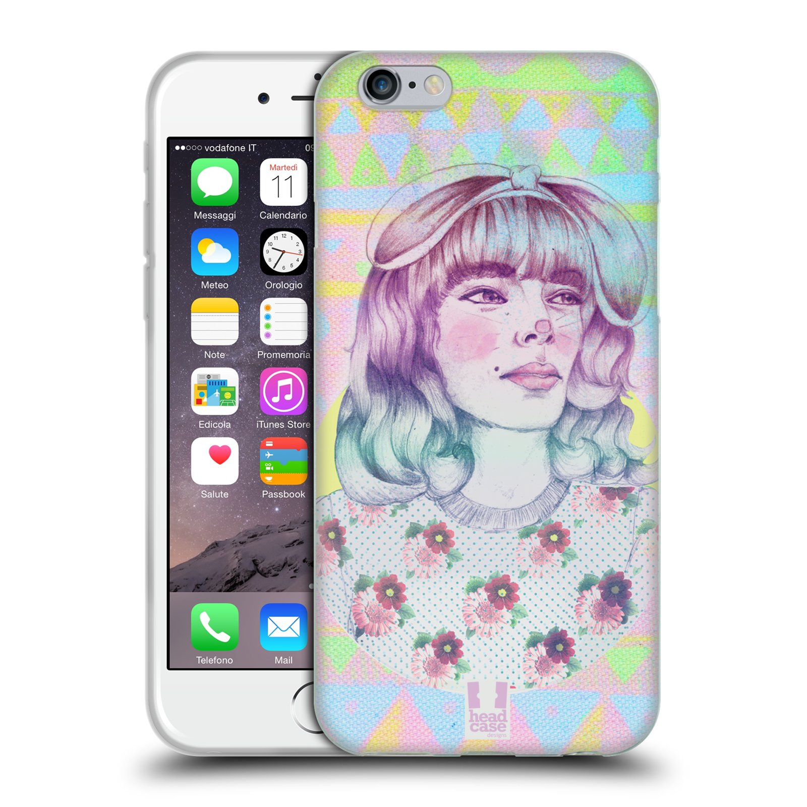 HEAD CASE silikonový obal na mobil Apple Iphone 6/6S vzor Děvče zvířecí tématika zajíček