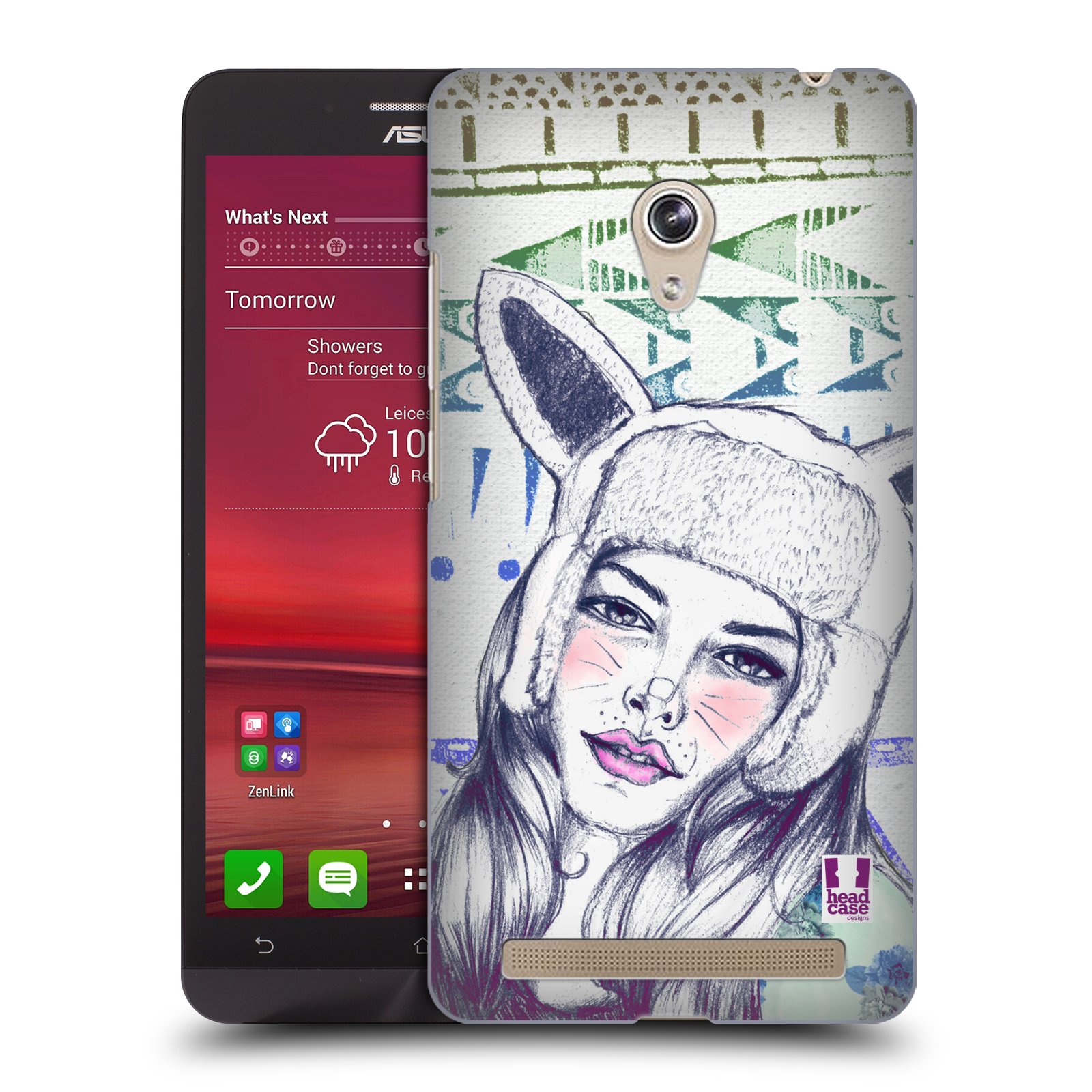 HEAD CASE plastový obal na mobil Asus Zenfone 6 vzor Děvče zvířecí tématika zajíček čepka