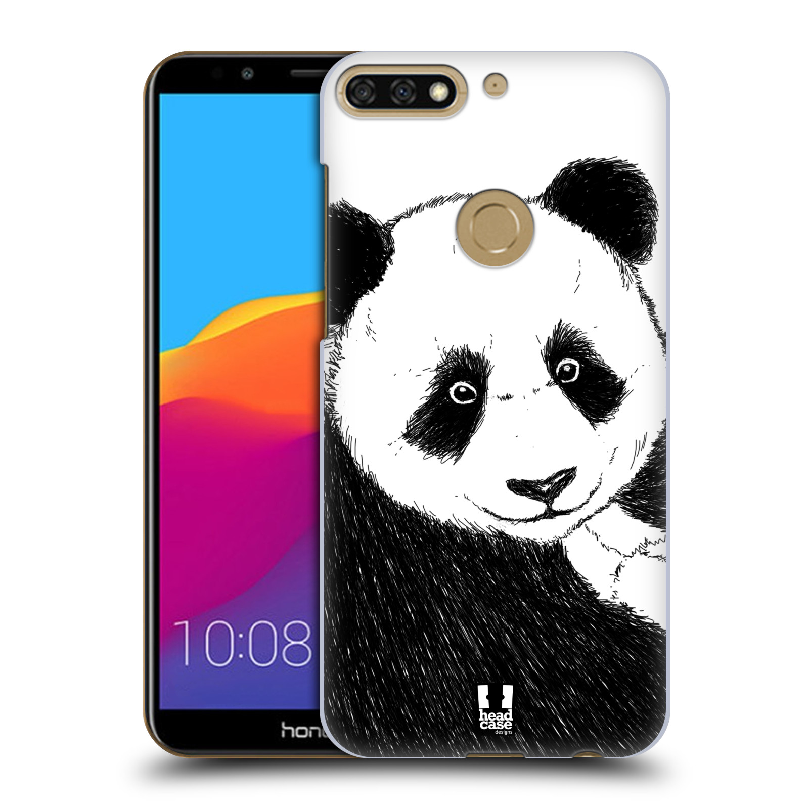 HEAD CASE plastový obal na mobil Honor 7c vzor Kreslená zvířátka černá a bílá panda