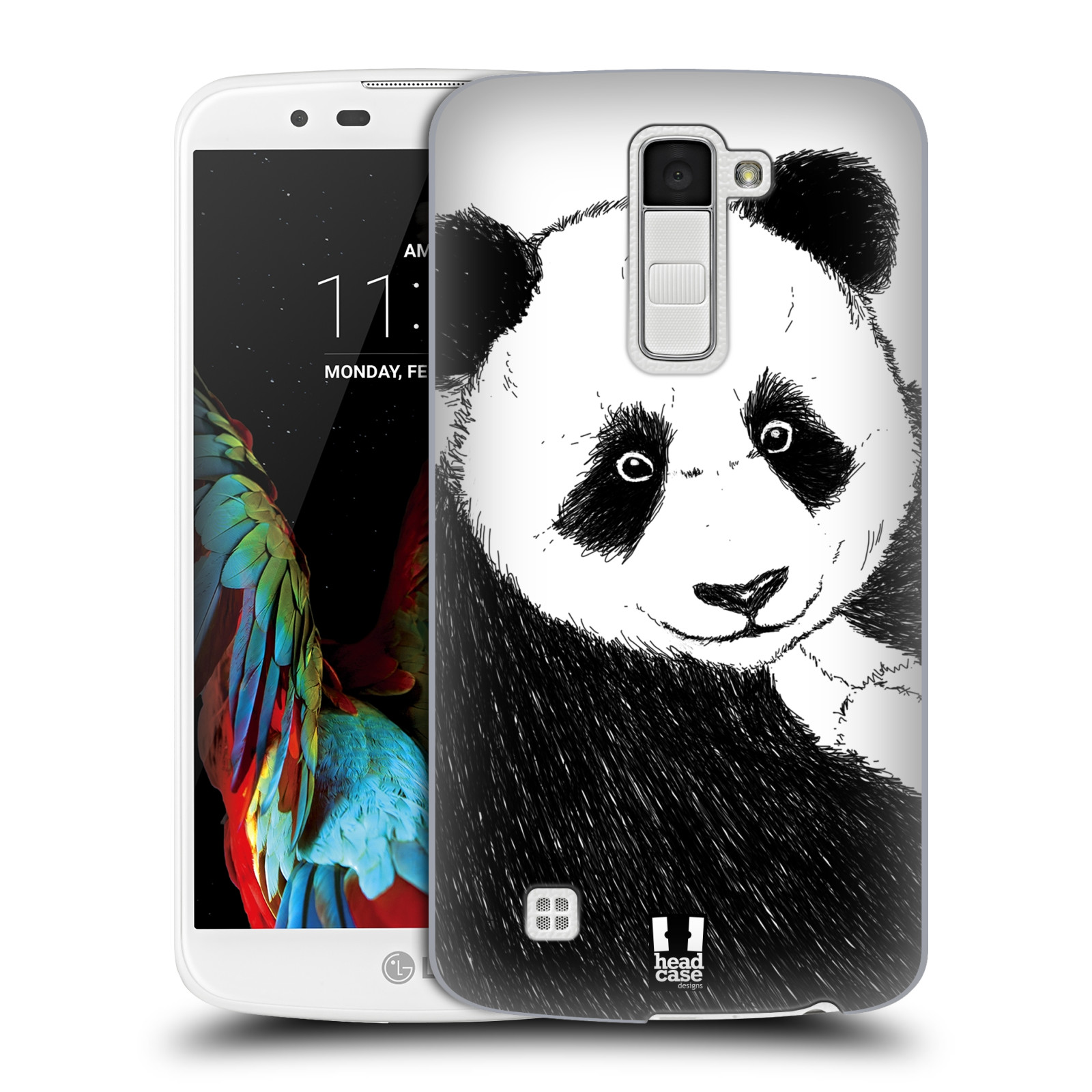 HEAD CASE plastový obal na mobil LG K10 vzor Kreslená zvířátka černá a bílá panda