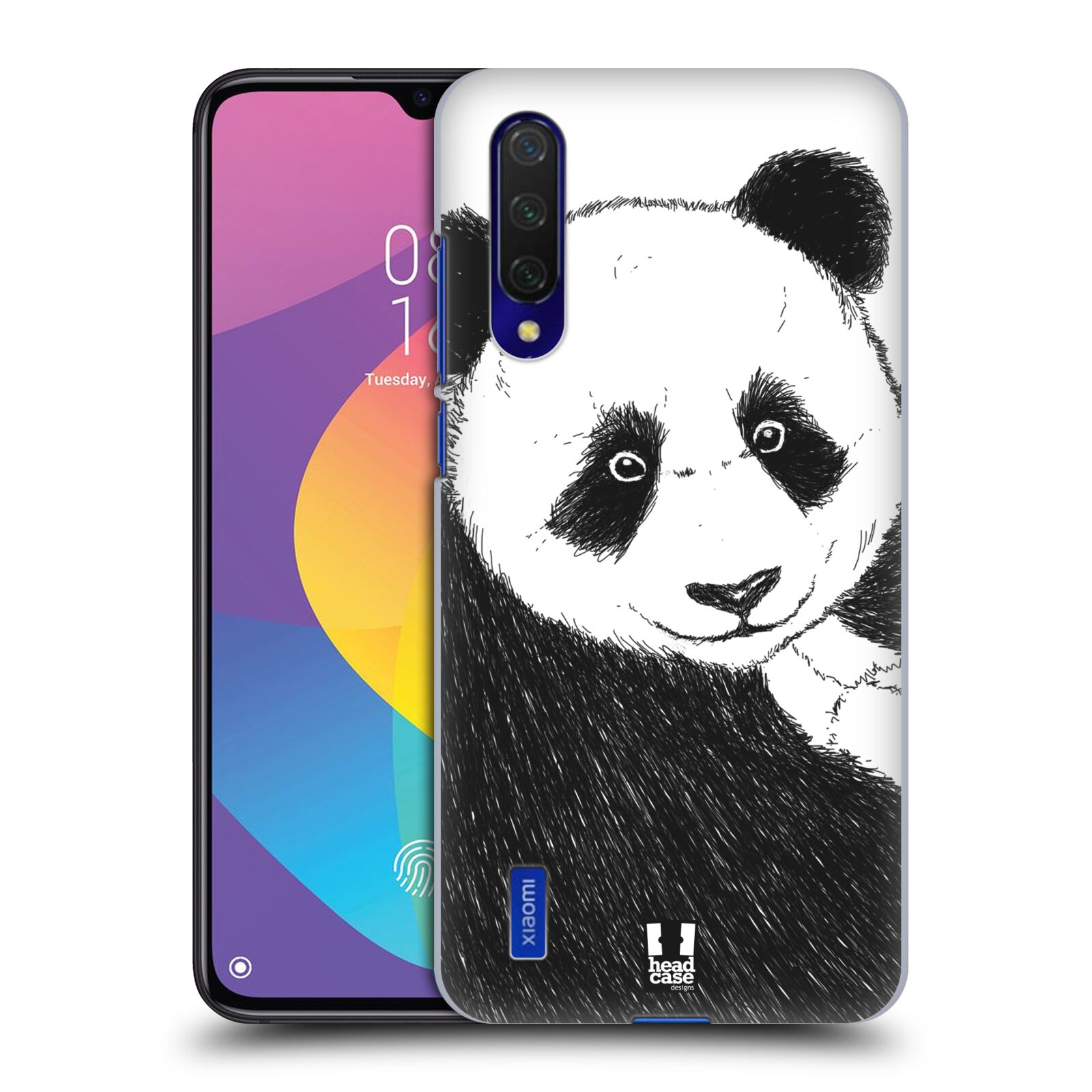 Zadní kryt na mobil Xiaomi MI 9 LITE vzor Kreslená zvířátka černá a bílá panda