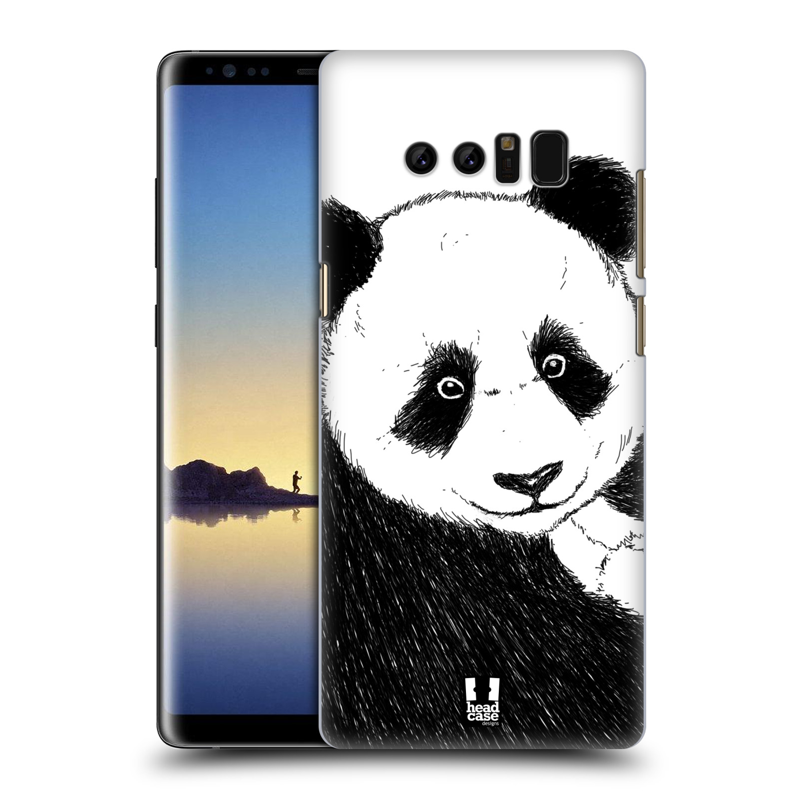 HEAD CASE plastový obal na mobil Samsung Galaxy Note 8 vzor Kreslená zvířátka černá a bílá panda