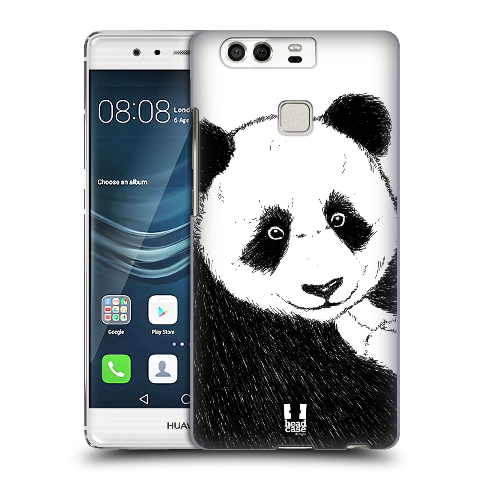HEAD CASE plastový obal na mobil Huawei P9 / P9 DUAL SIM vzor Kreslená zvířátka černá a bílá panda