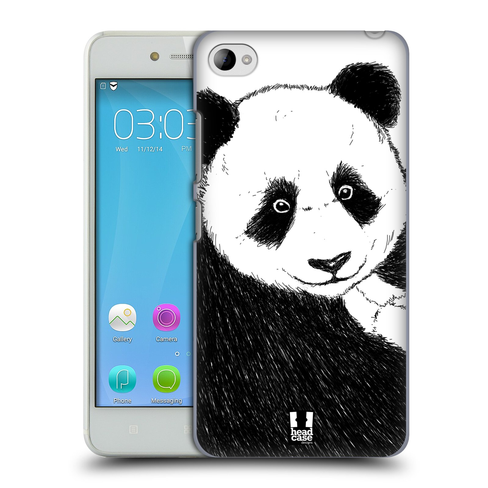 HEAD CASE pevný plastový obal na mobil LENOVO S90 vzor Kreslená zvířátka černá a bílá panda